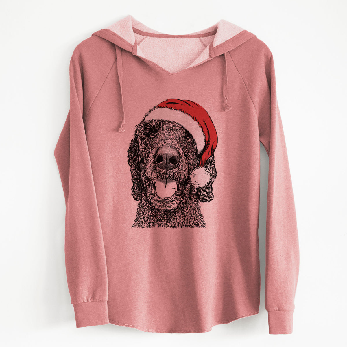 Santa Obi James the Goldendoodle - Cali Wave Hooded Sweatshirt