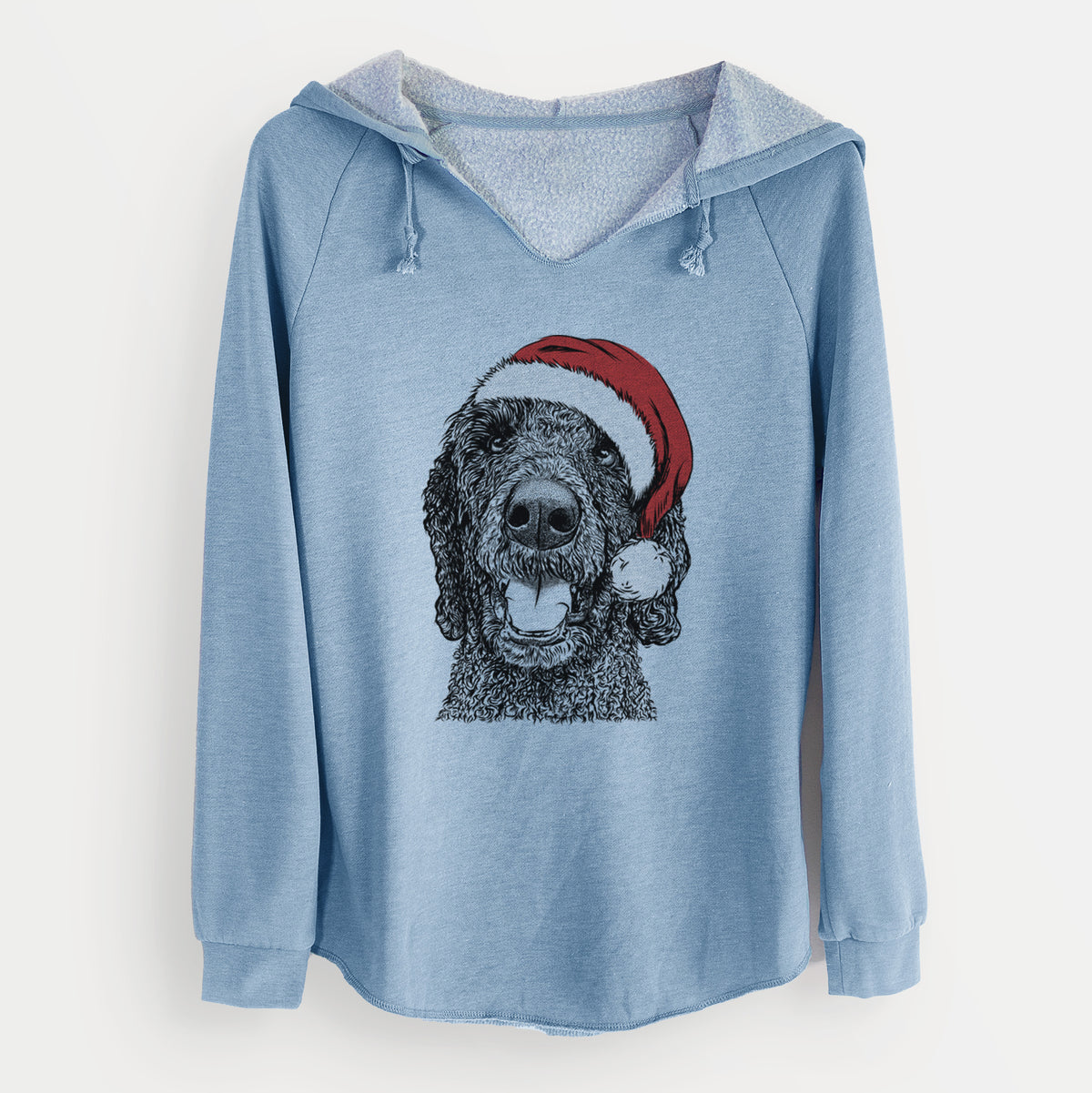 Santa Obi James the Goldendoodle - Cali Wave Hooded Sweatshirt