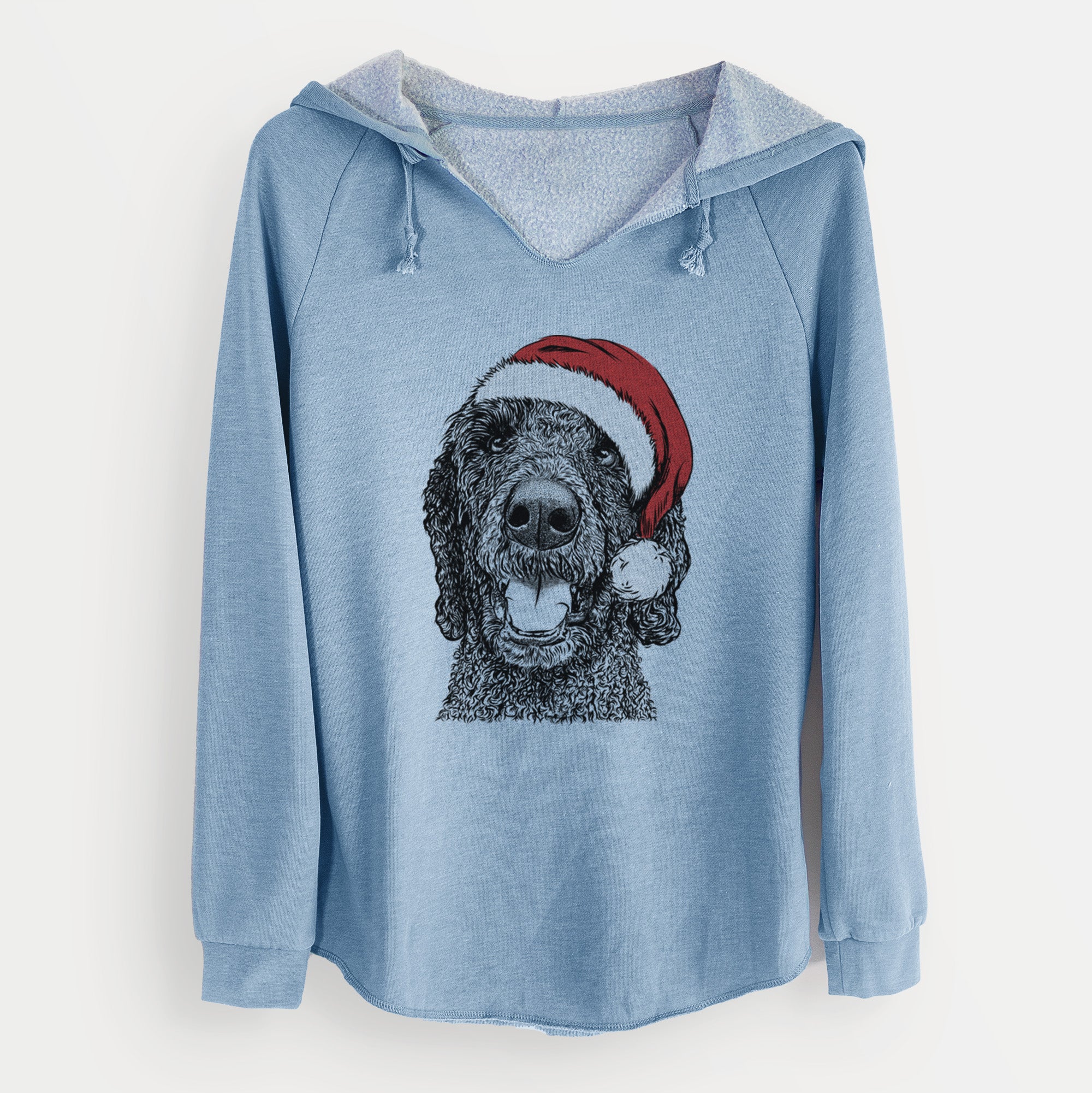 Santa Obi James the Goldendoodle - Cali Wave Hooded Sweatshirt