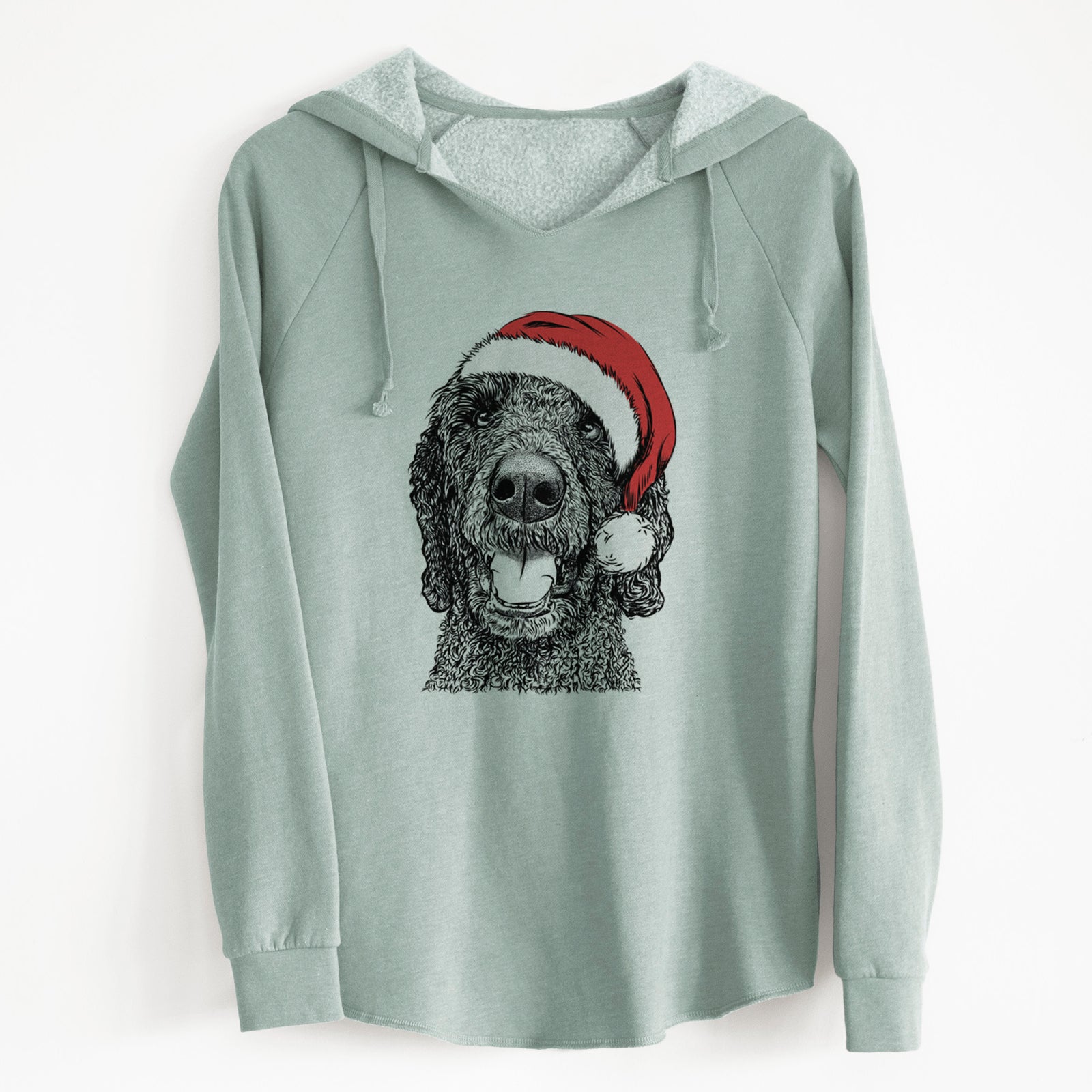 Santa Obi James the Goldendoodle - Cali Wave Hooded Sweatshirt