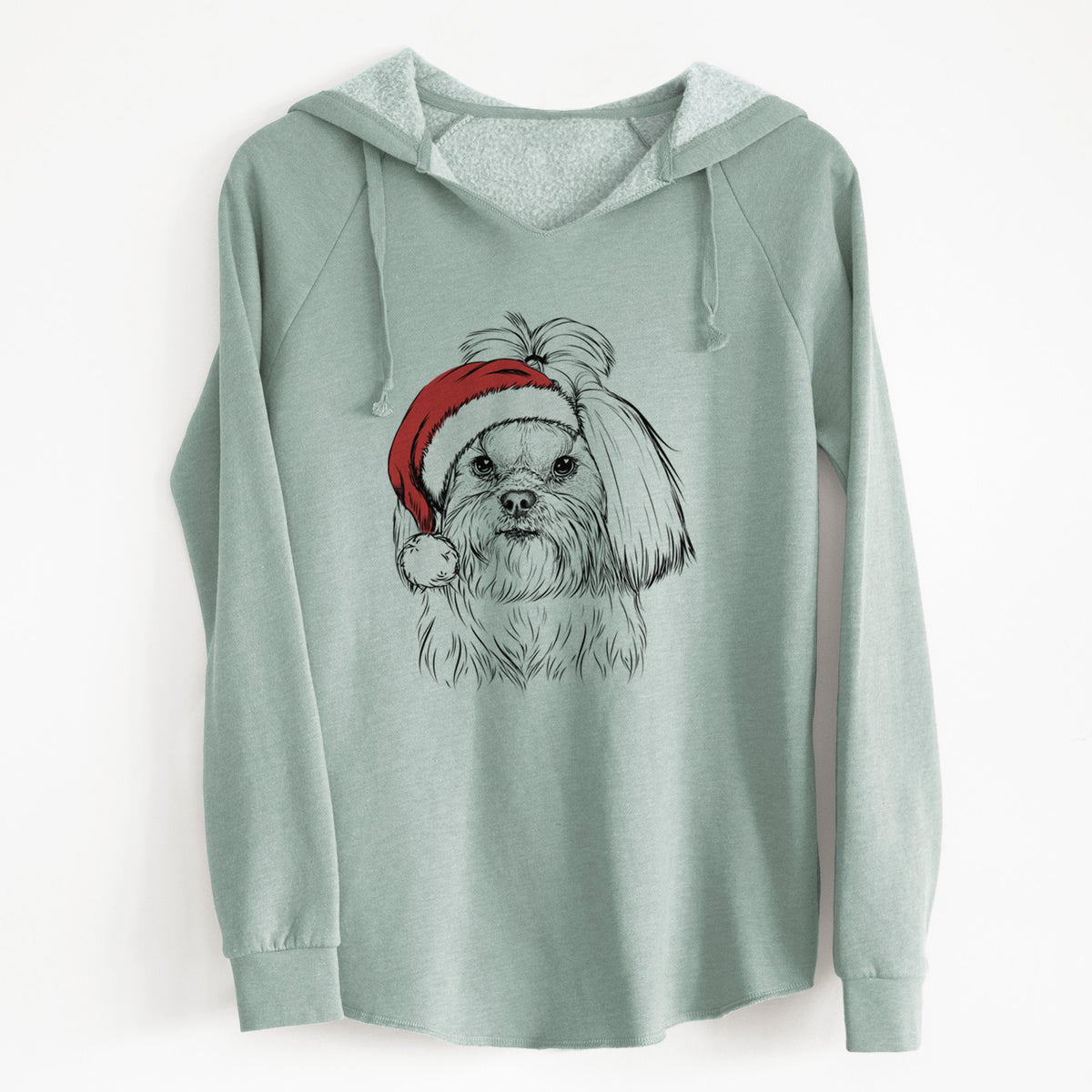 Santa Olga the Shih Tzu - Cali Wave Hooded Sweatshirt