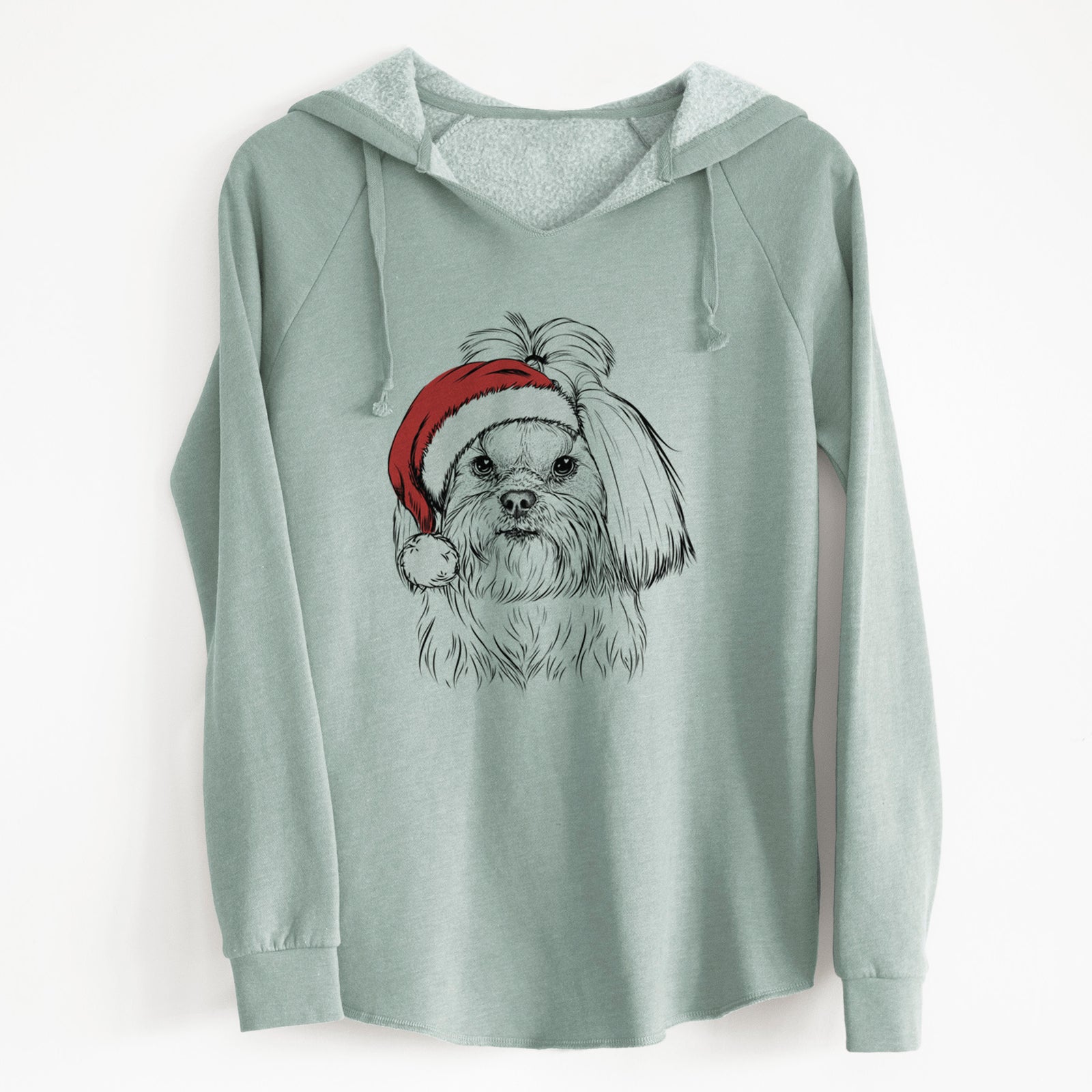Santa Olga the Shih Tzu - Cali Wave Hooded Sweatshirt