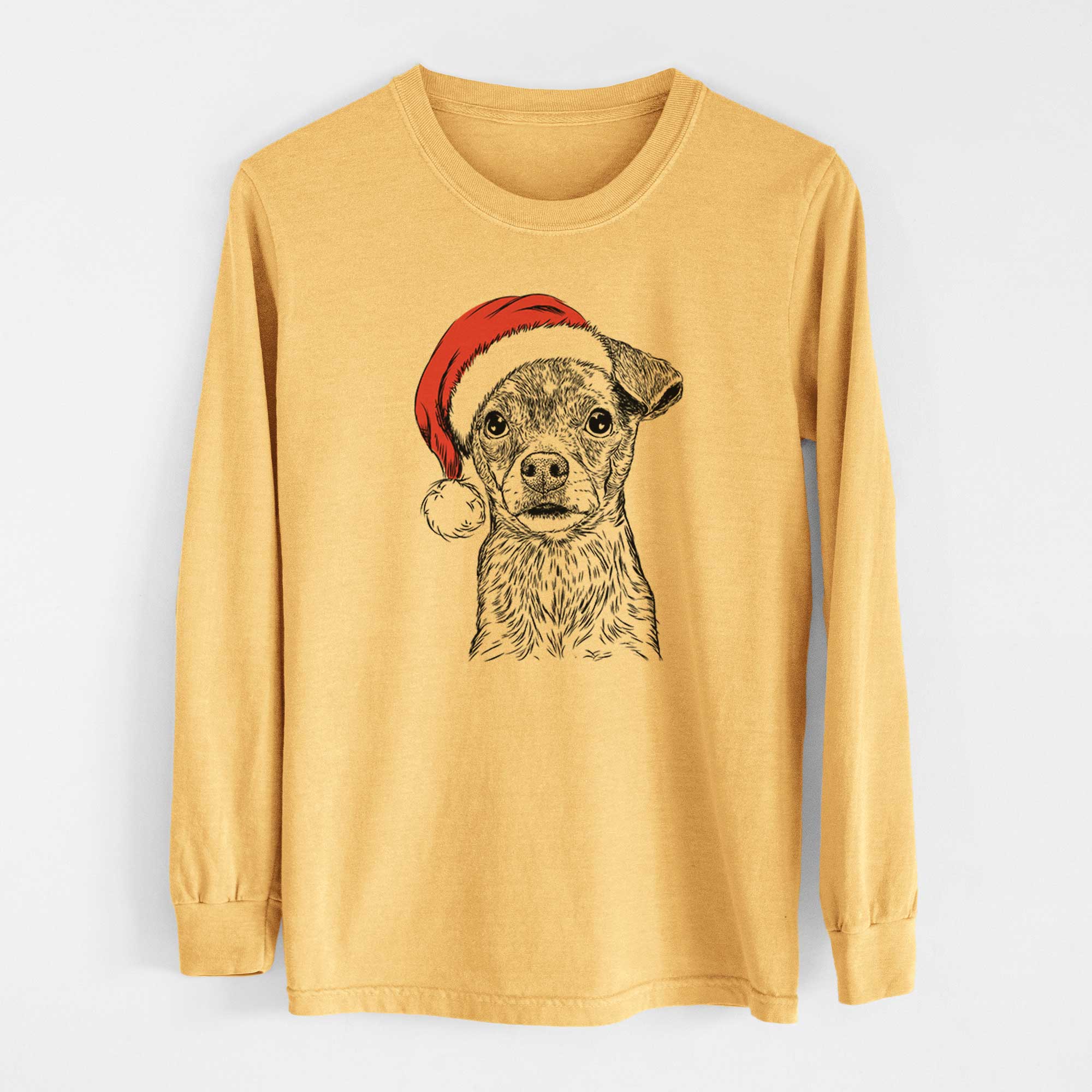Santa Olive the Mixed Breed - Heavyweight 100% Cotton Long Sleeve