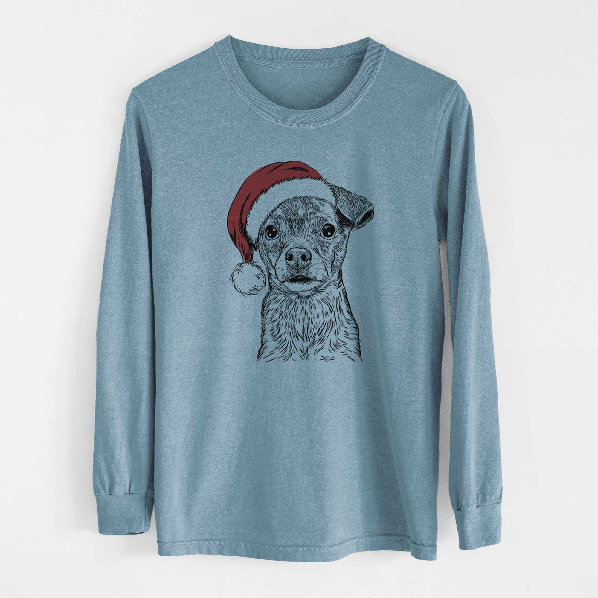 Santa Olive the Mixed Breed - Heavyweight 100% Cotton Long Sleeve