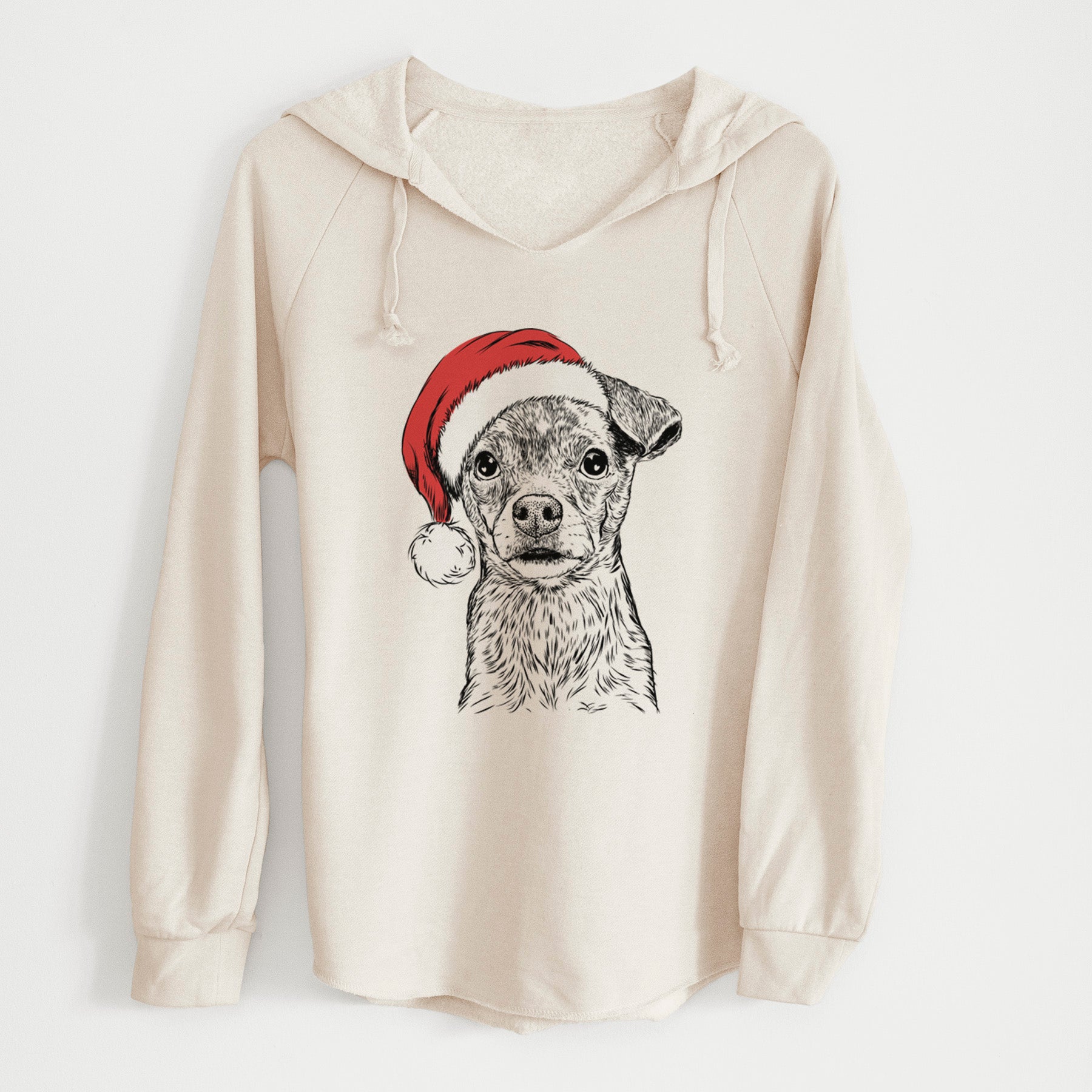 Santa Olive the Mixed Breed - Cali Wave Hooded Sweatshirt