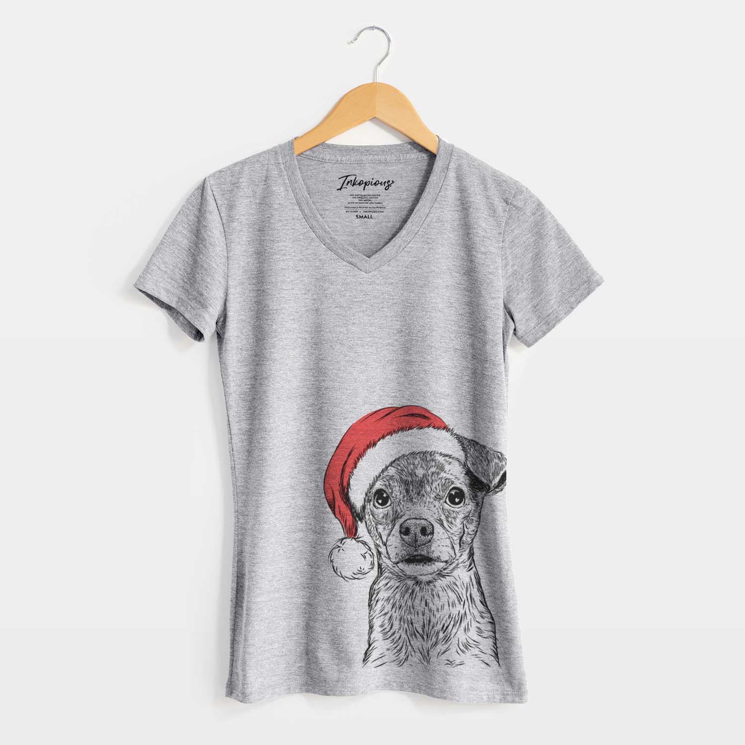 Santa Olive the Mixed Breed - Women's V-neck Shirt