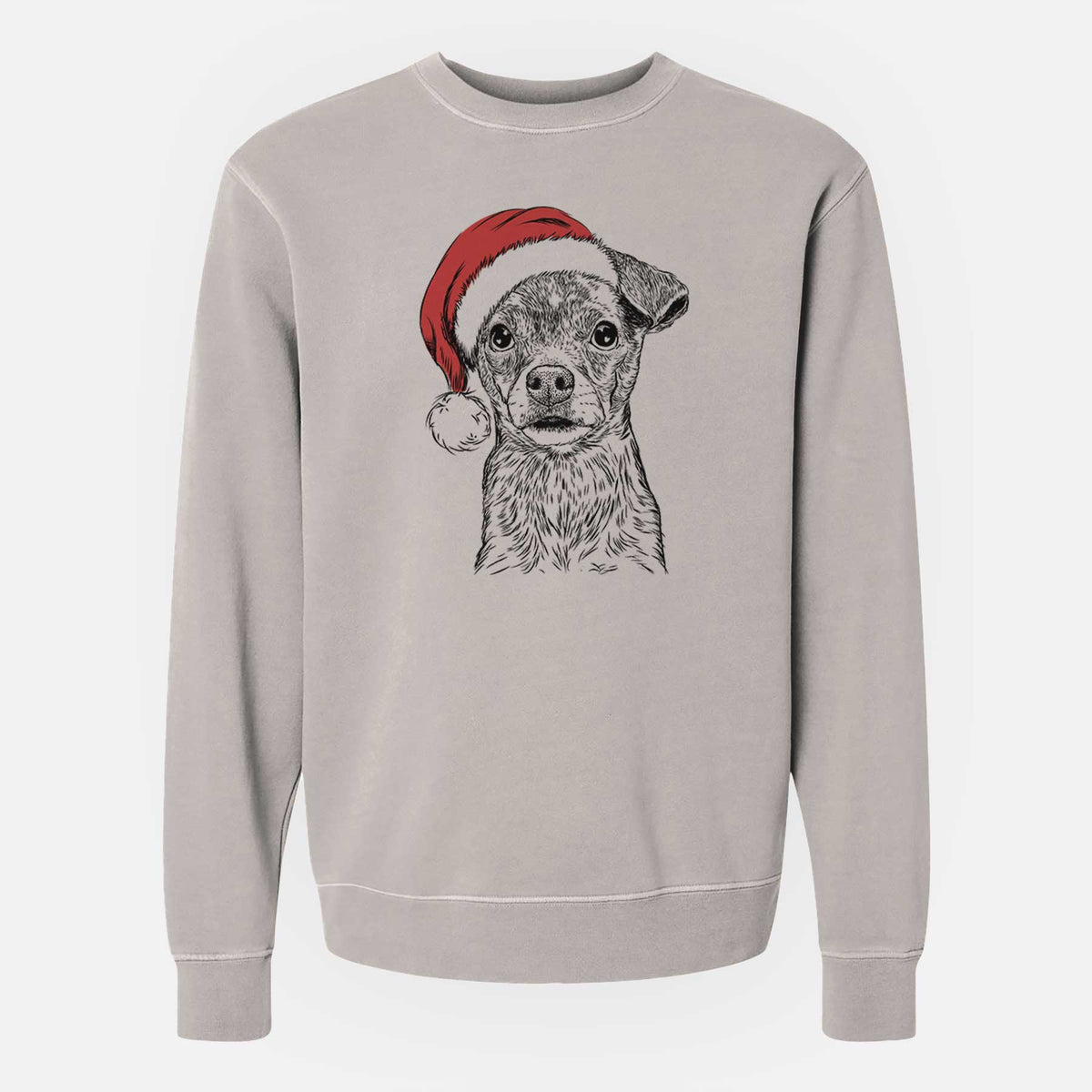 Santa Olive the Mixed Breed - Unisex Pigment Dyed Crew Sweatshirt