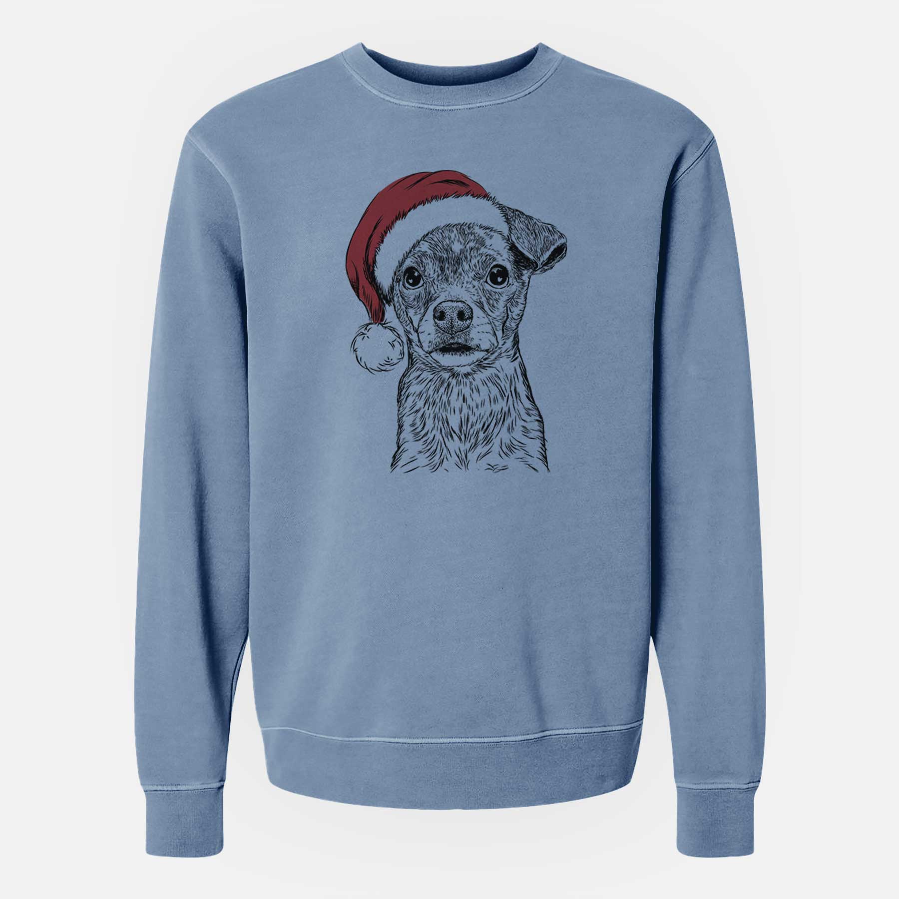 Santa Olive the Mixed Breed - Unisex Pigment Dyed Crew Sweatshirt