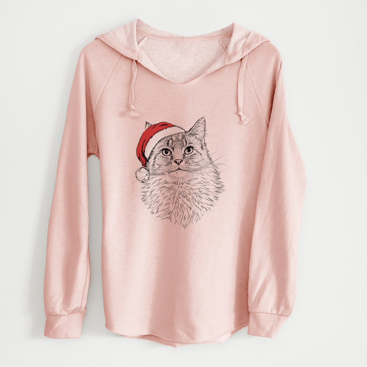 Santa Olive the Cat - Cali Wave Hooded Sweatshirt