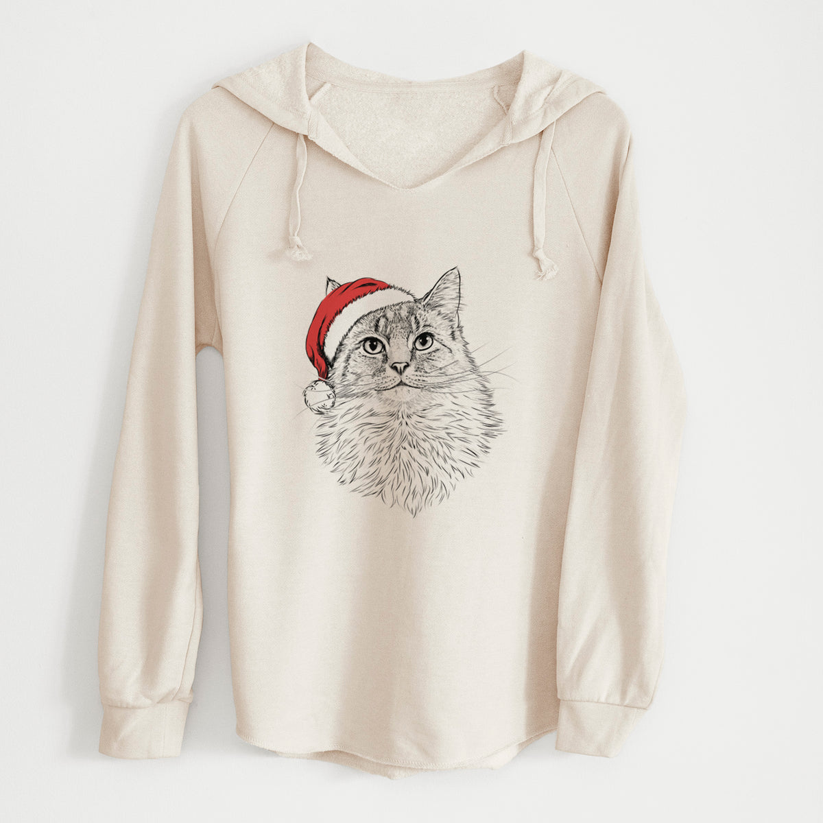 Santa Olive the Cat - Cali Wave Hooded Sweatshirt