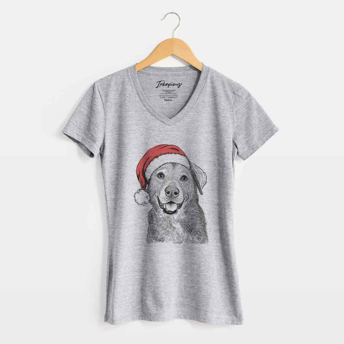 Santa Oliver the Mixed Breed - Women's V-neck Shirt