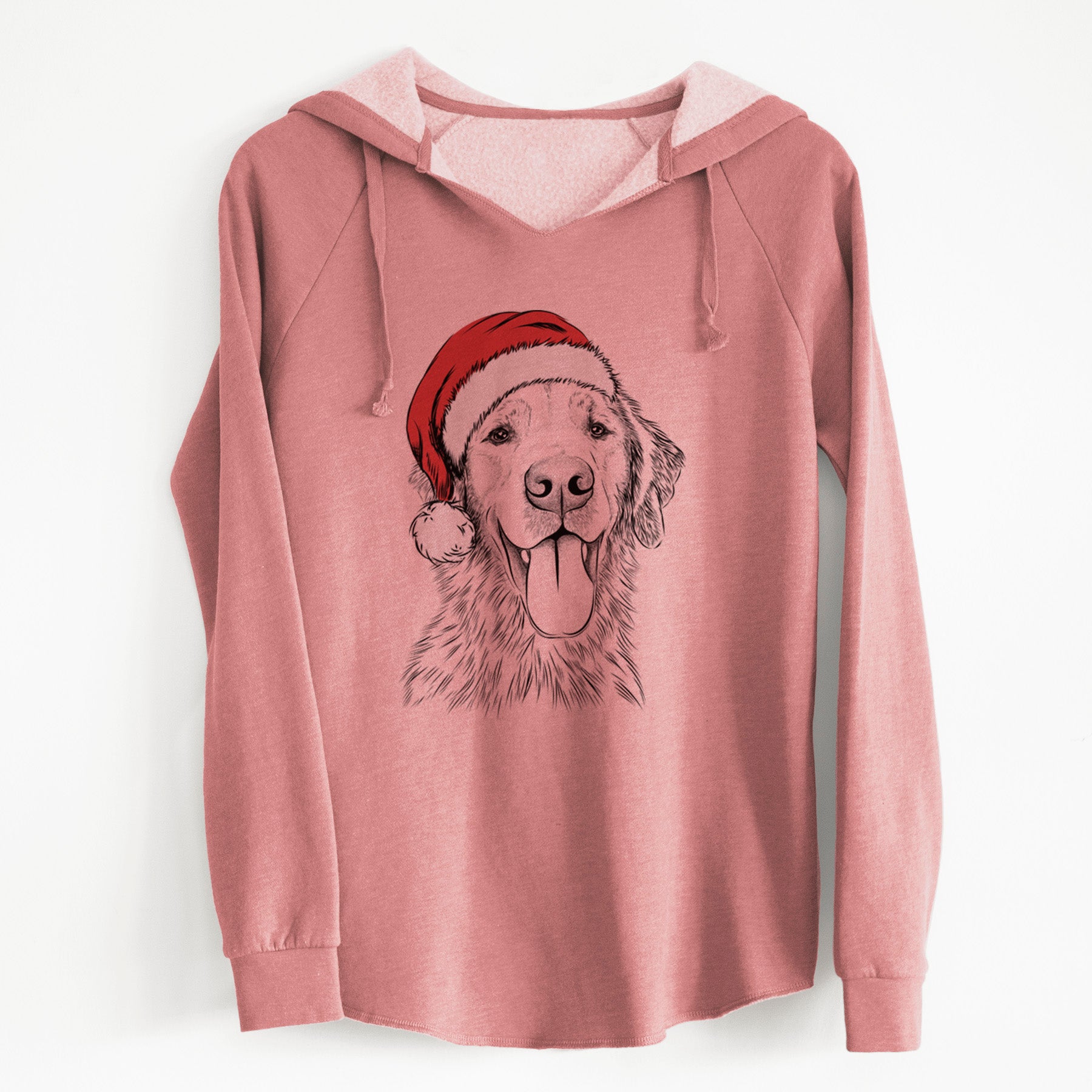 Santa Oliver Tredup the Golden Retriever - Cali Wave Hooded Sweatshirt