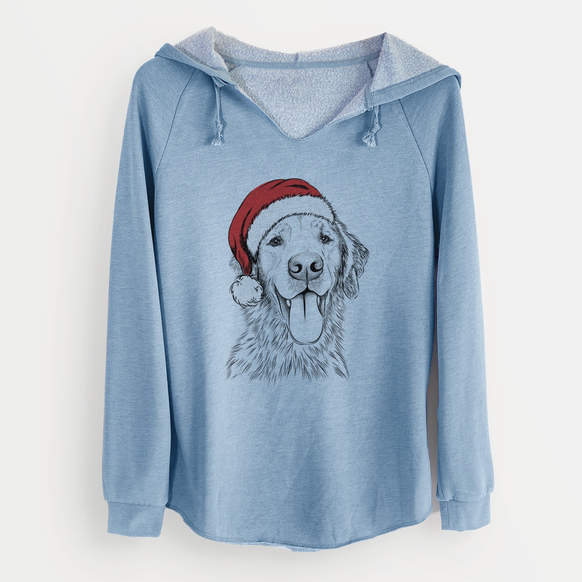 Santa Oliver Tredup the Golden Retriever - Cali Wave Hooded Sweatshirt