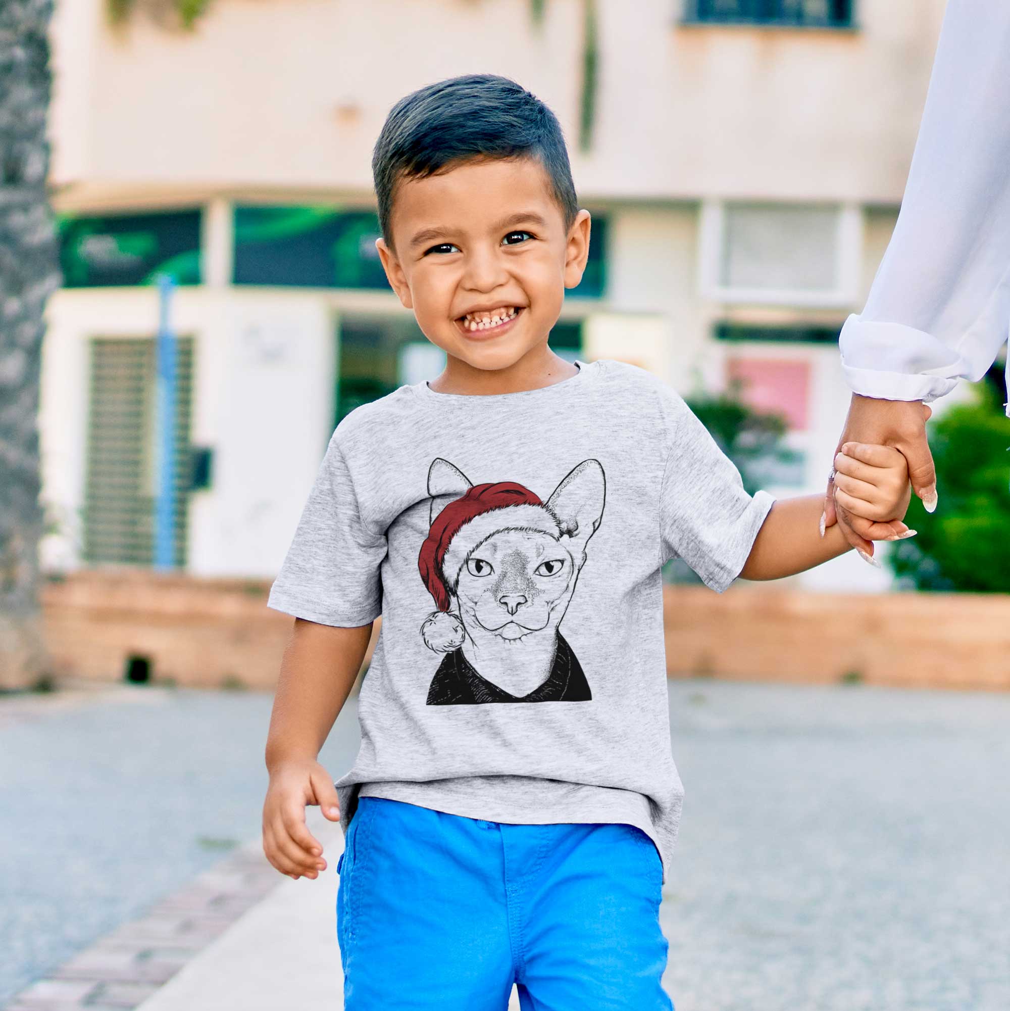 Santa Oliver Watson the Sphynx Cat - Kids/Youth/Toddler Shirt