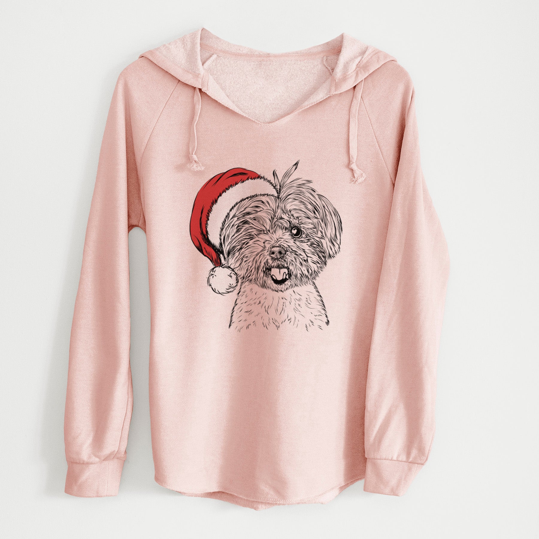 Santa Oliver the Yorkie Mix - Cali Wave Hooded Sweatshirt