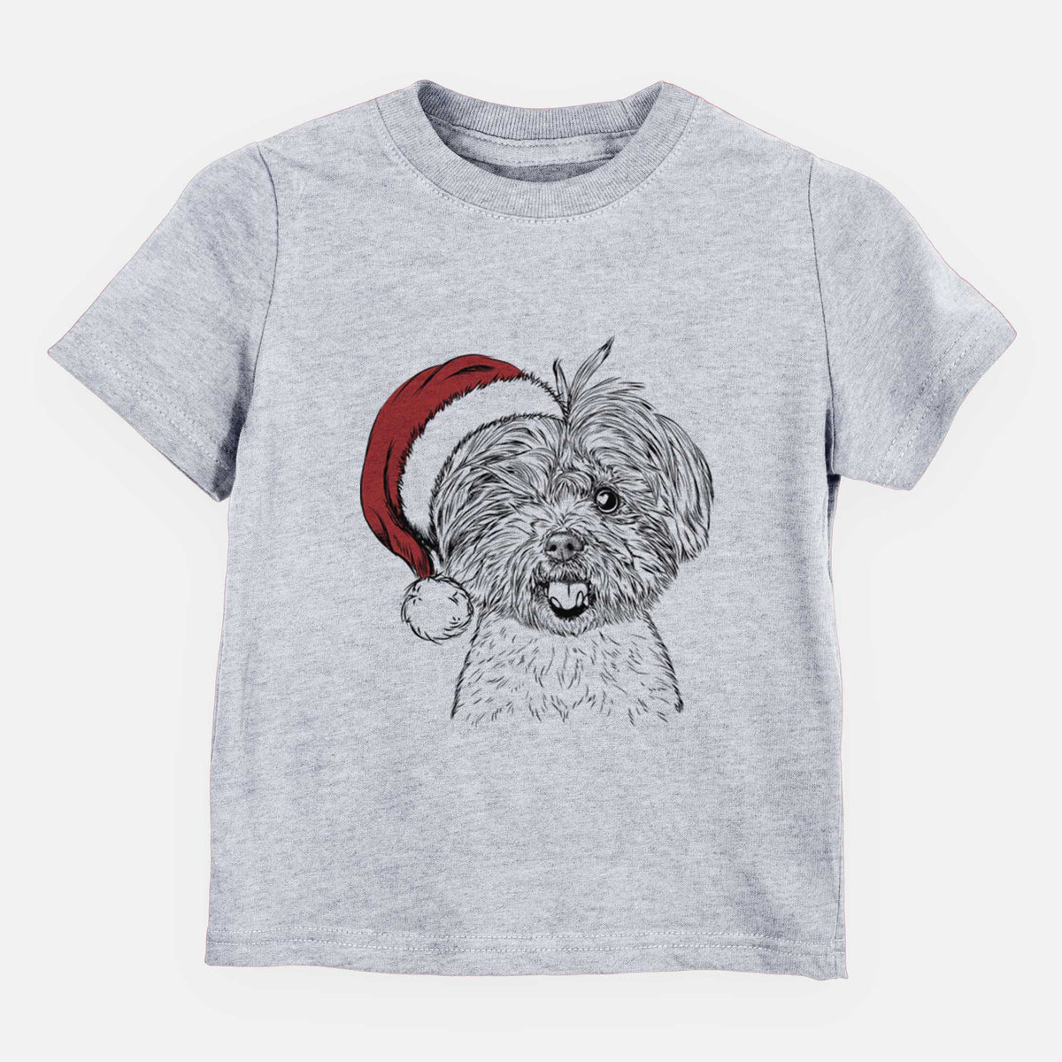 Santa Oliver the Yorkie Mix - Kids/Youth/Toddler Shirt