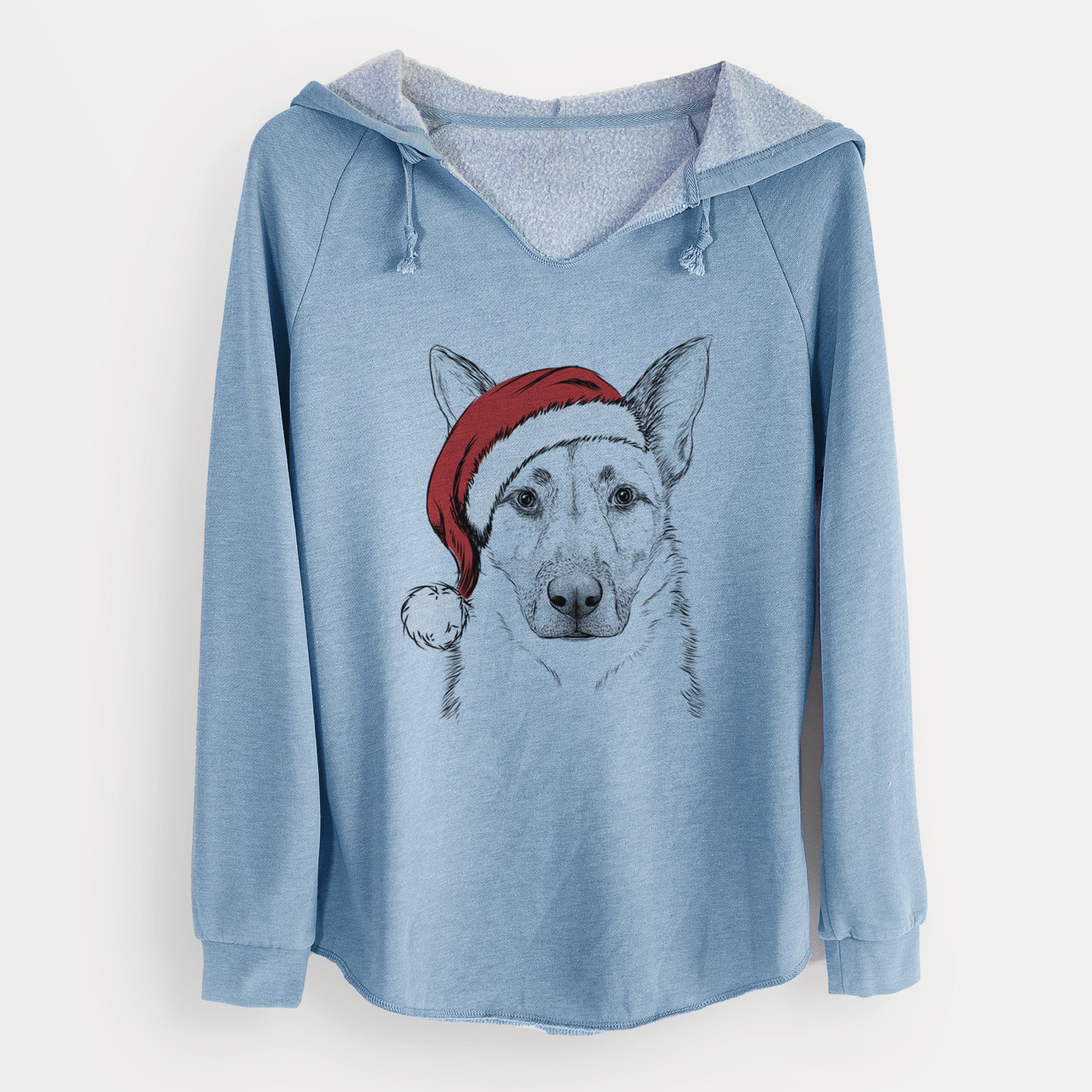 Santa Oliverno the German Shepherd - Cali Wave Hooded Sweatshirt