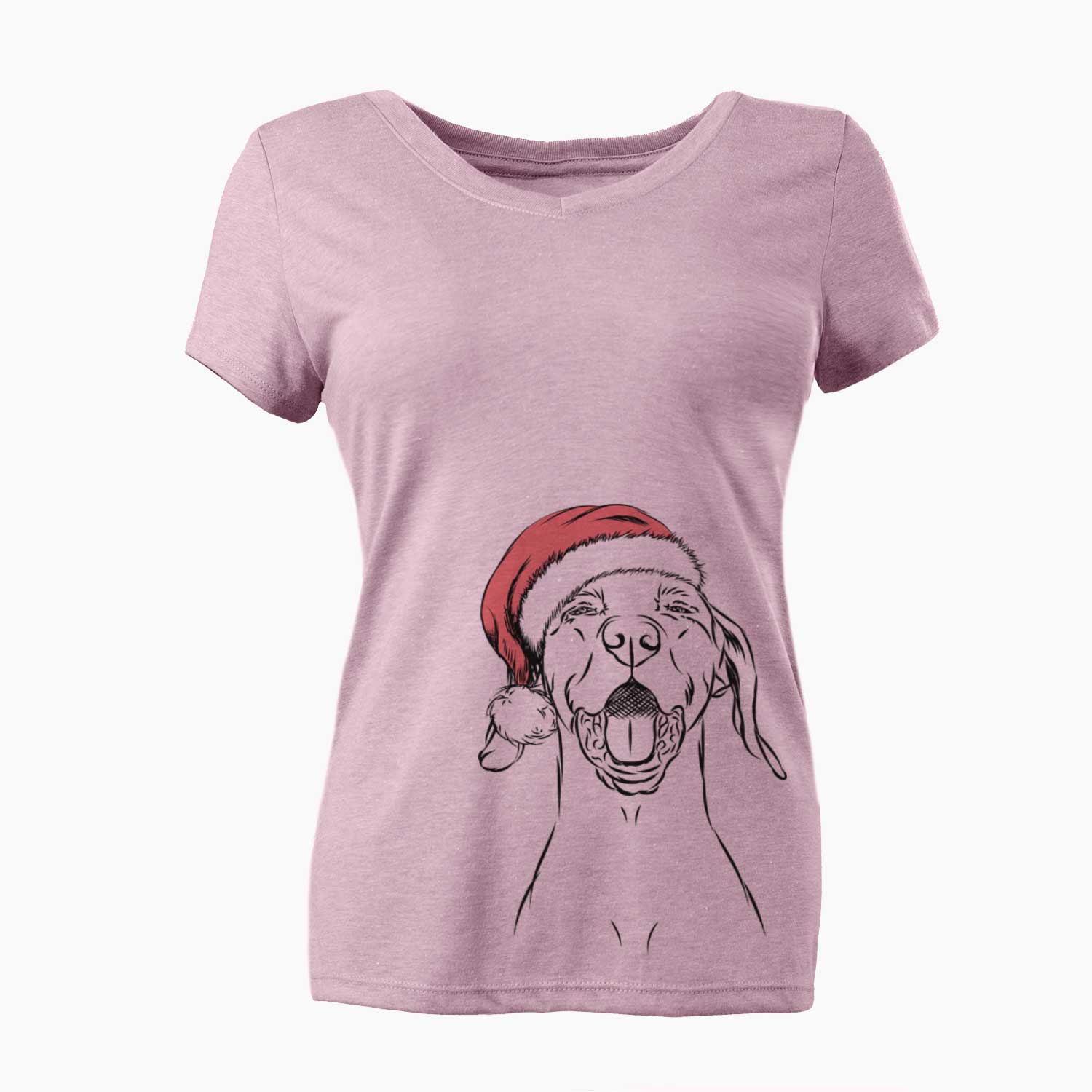 Santa Ollie the Vizsla - Women's V-neck Shirt