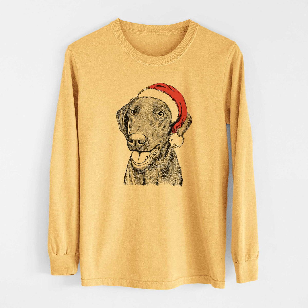 Santa Onyx the Labrador Retriever - Heavyweight 100% Cotton Long Sleeve