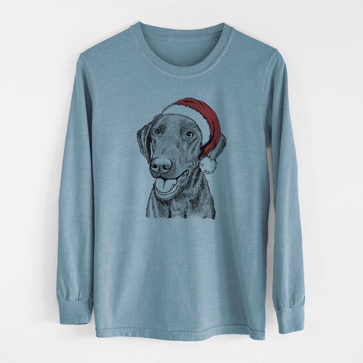 Santa Onyx the Labrador Retriever - Heavyweight 100% Cotton Long Sleeve