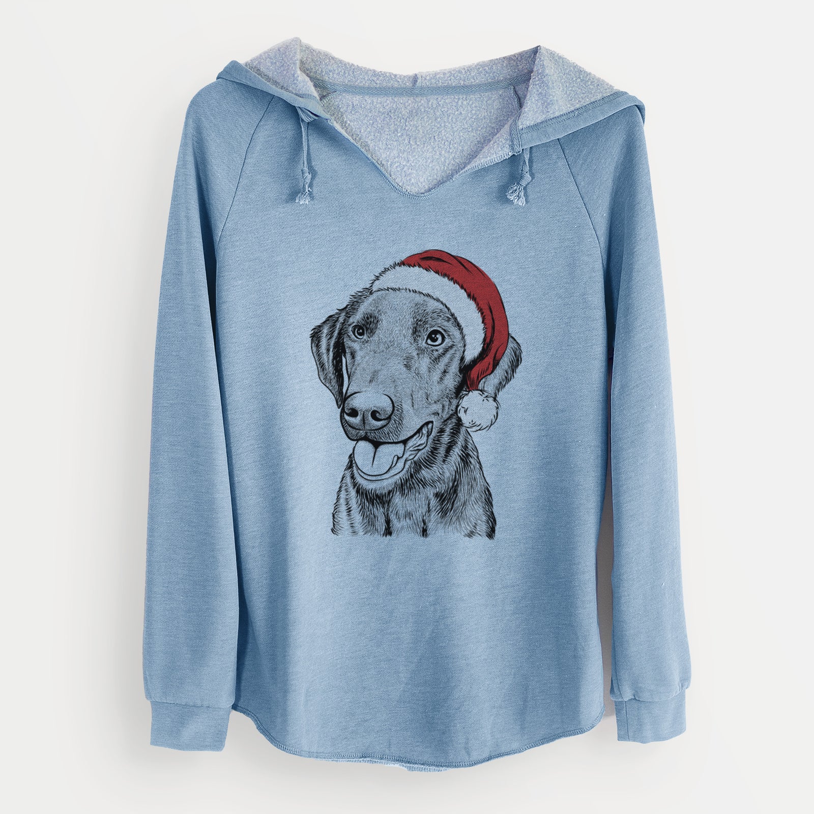 Santa Onyx the Labrador Retriever - Cali Wave Hooded Sweatshirt