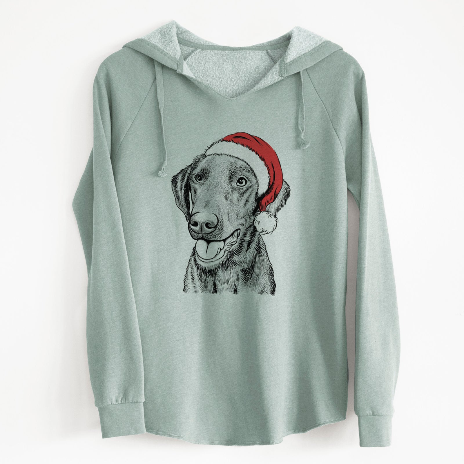 Santa Onyx the Labrador Retriever - Cali Wave Hooded Sweatshirt