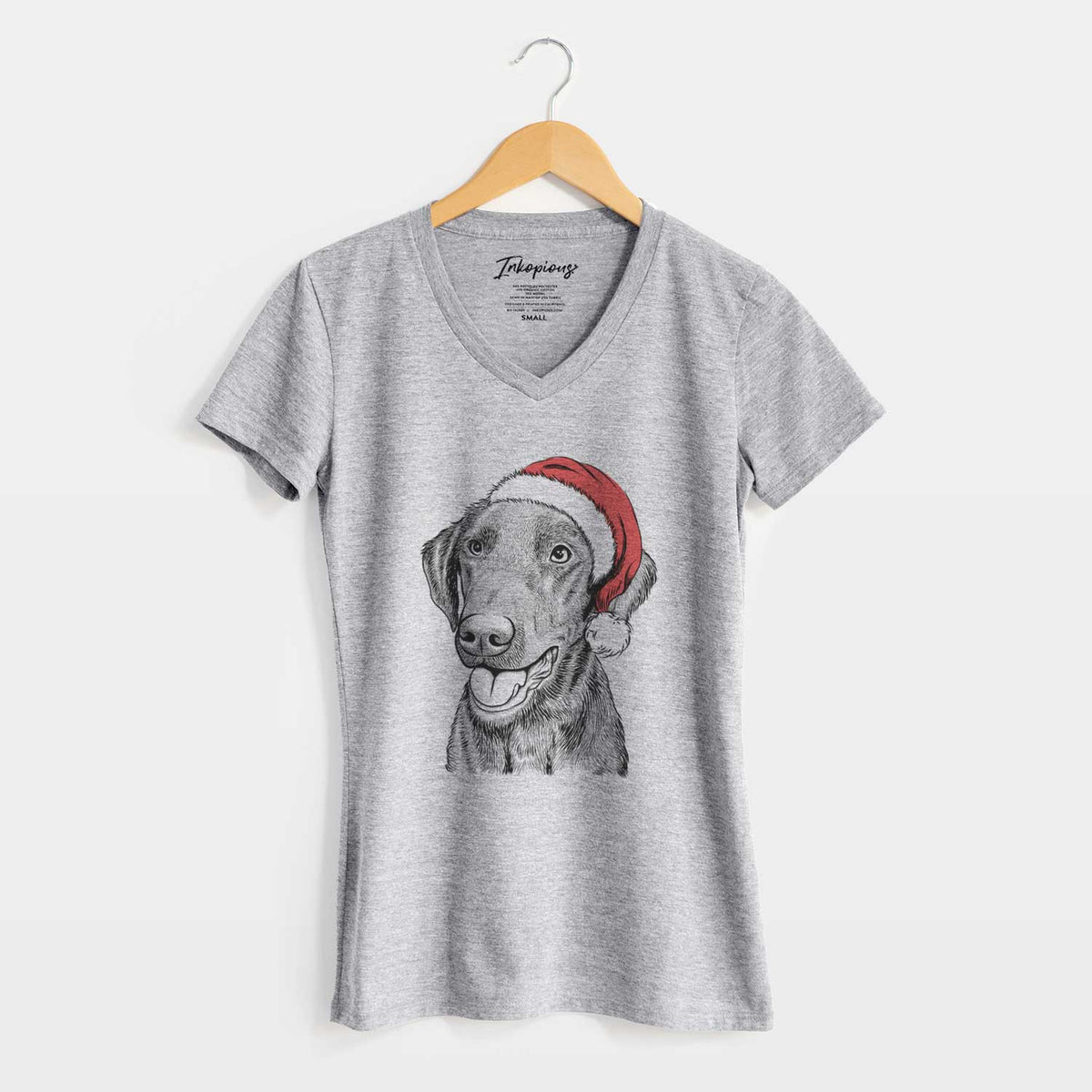 Santa Onyx the Labrador Retriever - Women's V-neck Shirt