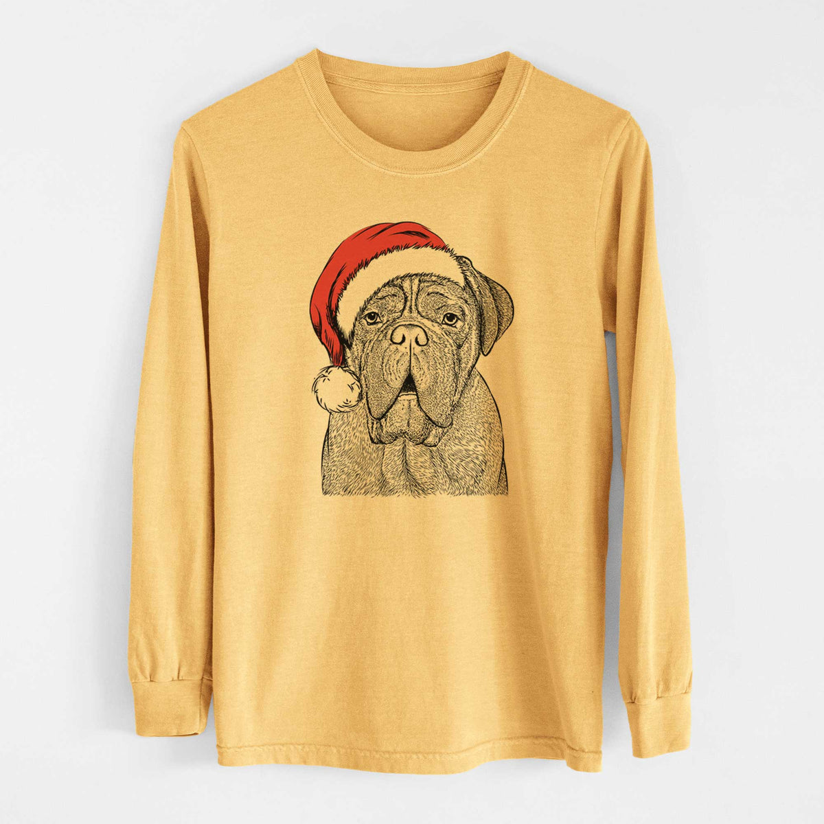 Santa Optimus the Dogue de Bordeaux - Heavyweight 100% Cotton Long Sleeve