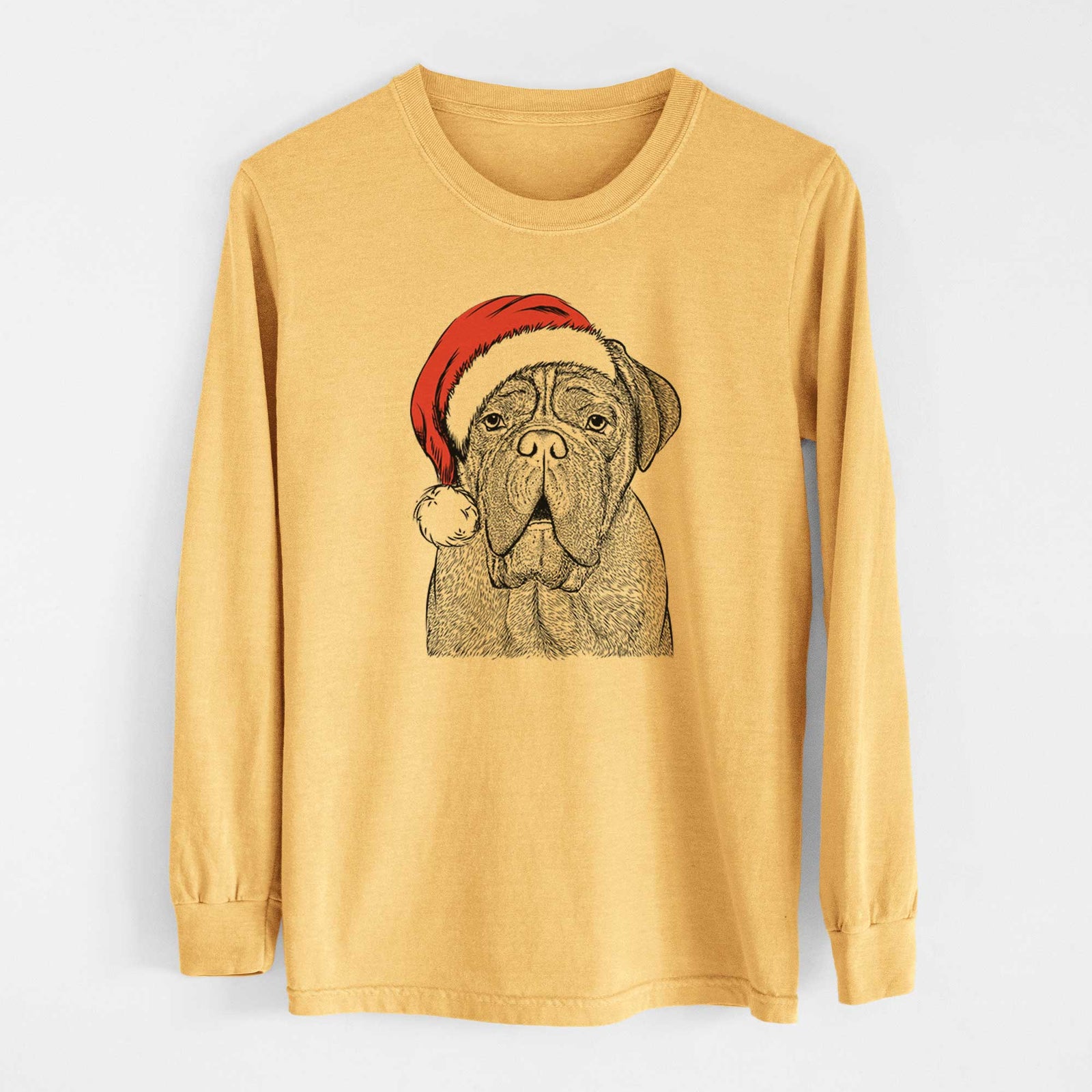Santa Optimus the Dogue de Bordeaux - Heavyweight 100% Cotton Long Sleeve