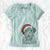 Santa Optimus the Dogue de Bordeaux - Women's V-neck Shirt