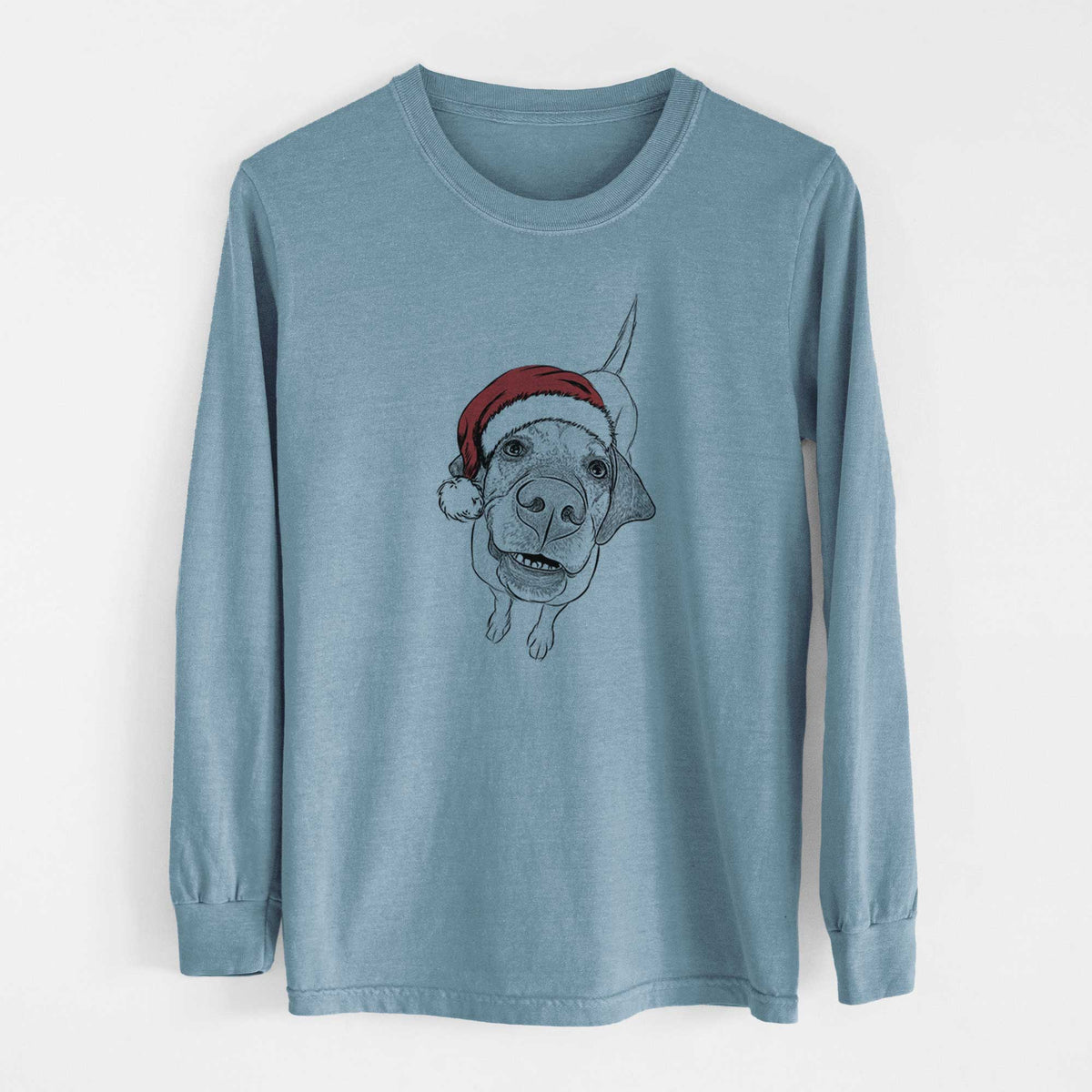 Santa Oquirrh the Vizsla - Heavyweight 100% Cotton Long Sleeve
