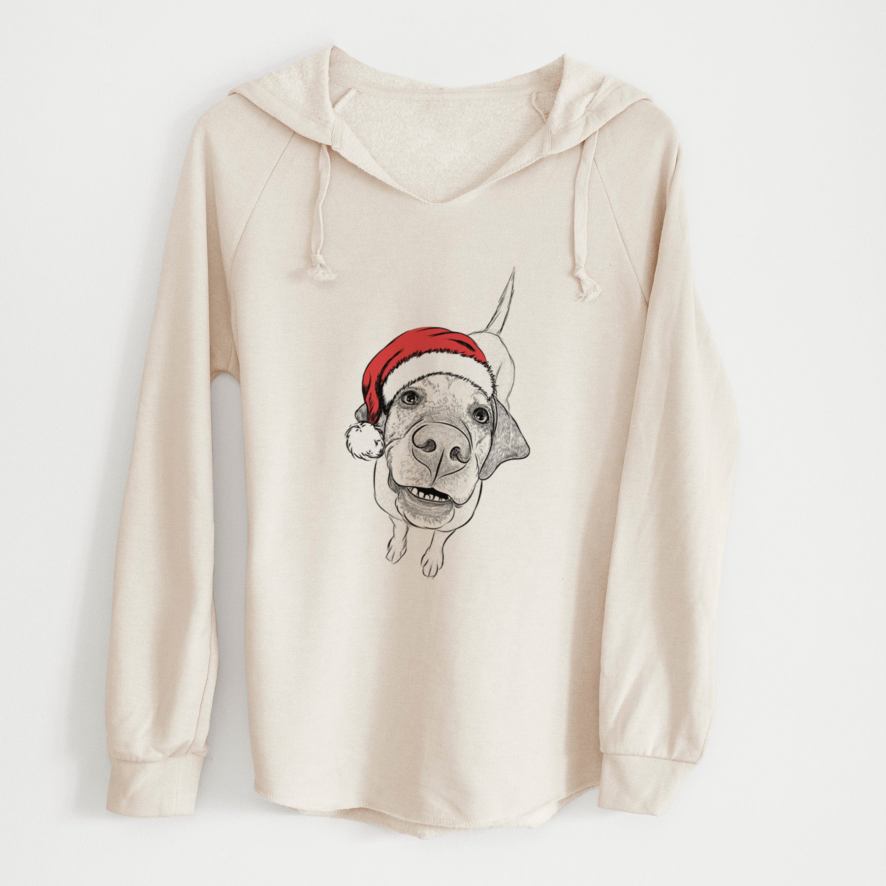 Santa Oquirrh the Vizsla - Cali Wave Hooded Sweatshirt