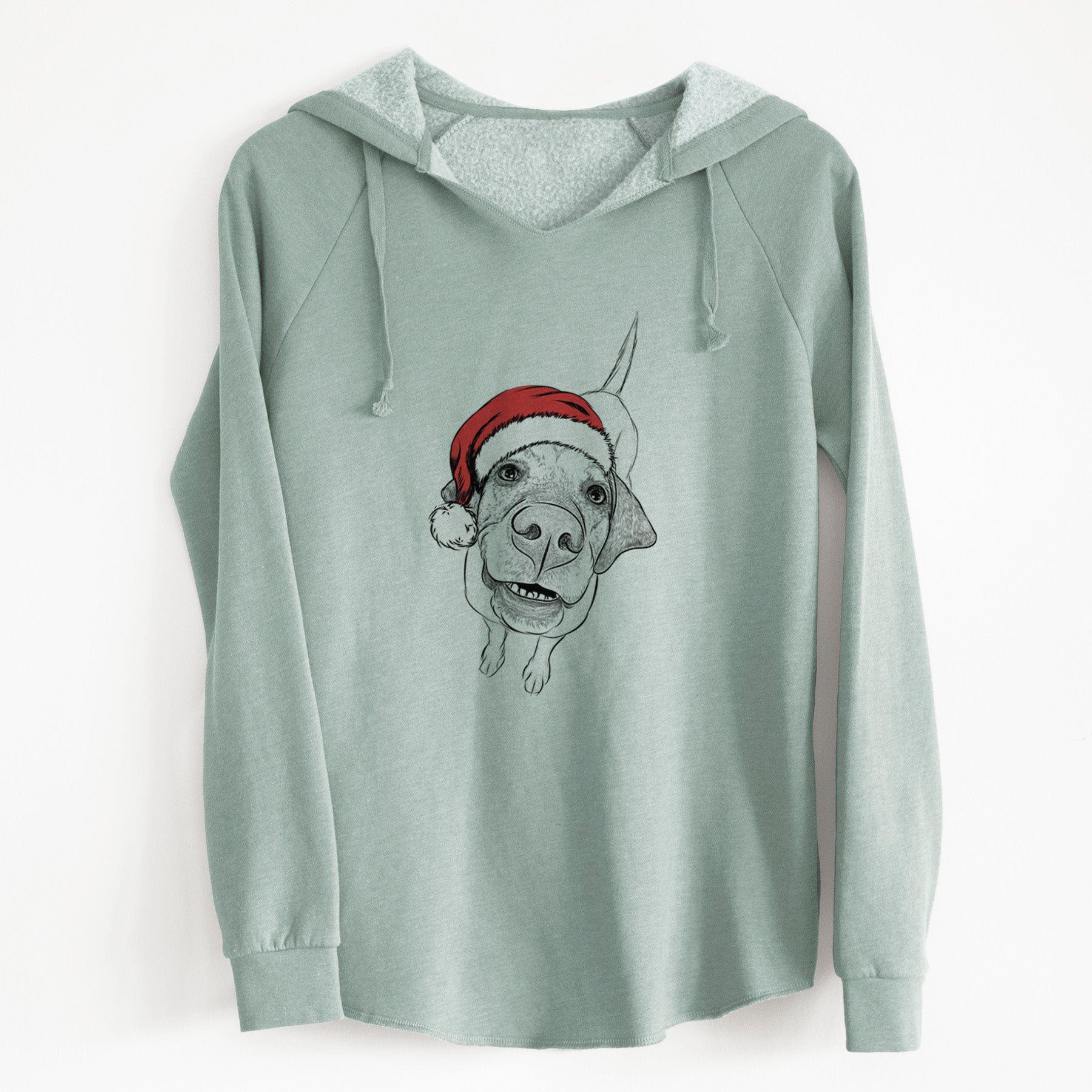 Santa Oquirrh the Vizsla - Cali Wave Hooded Sweatshirt