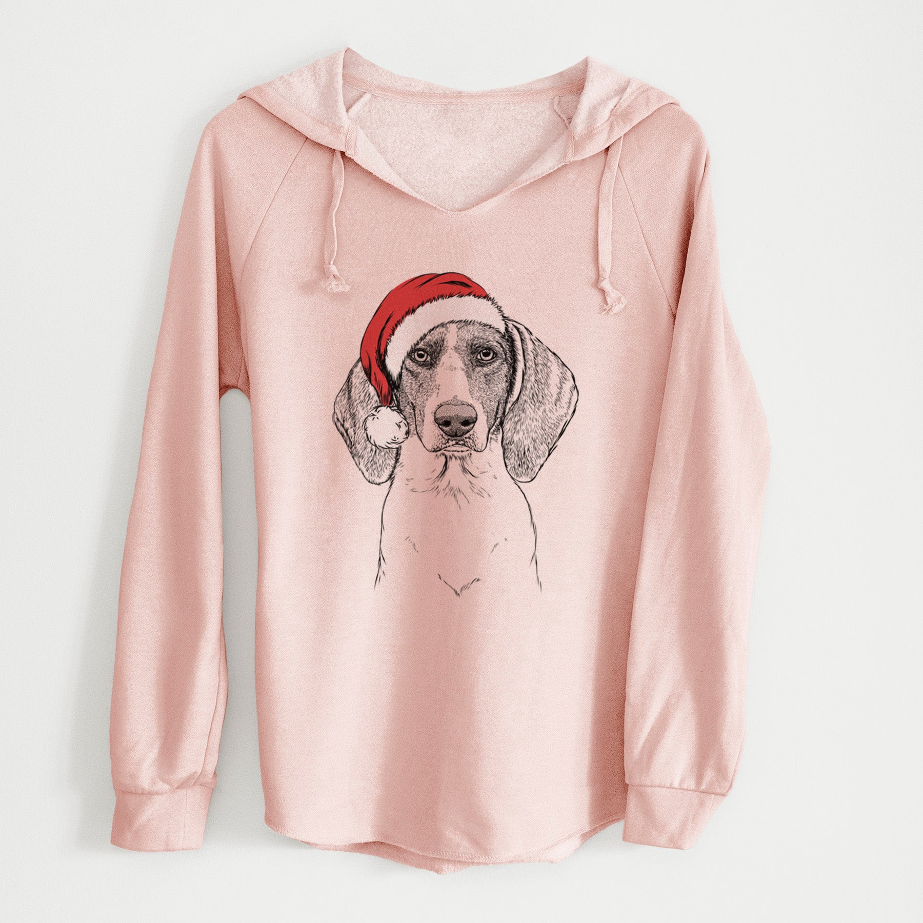 Santa Orin the Treeing Walker Coonhound - Cali Wave Hooded Sweatshirt