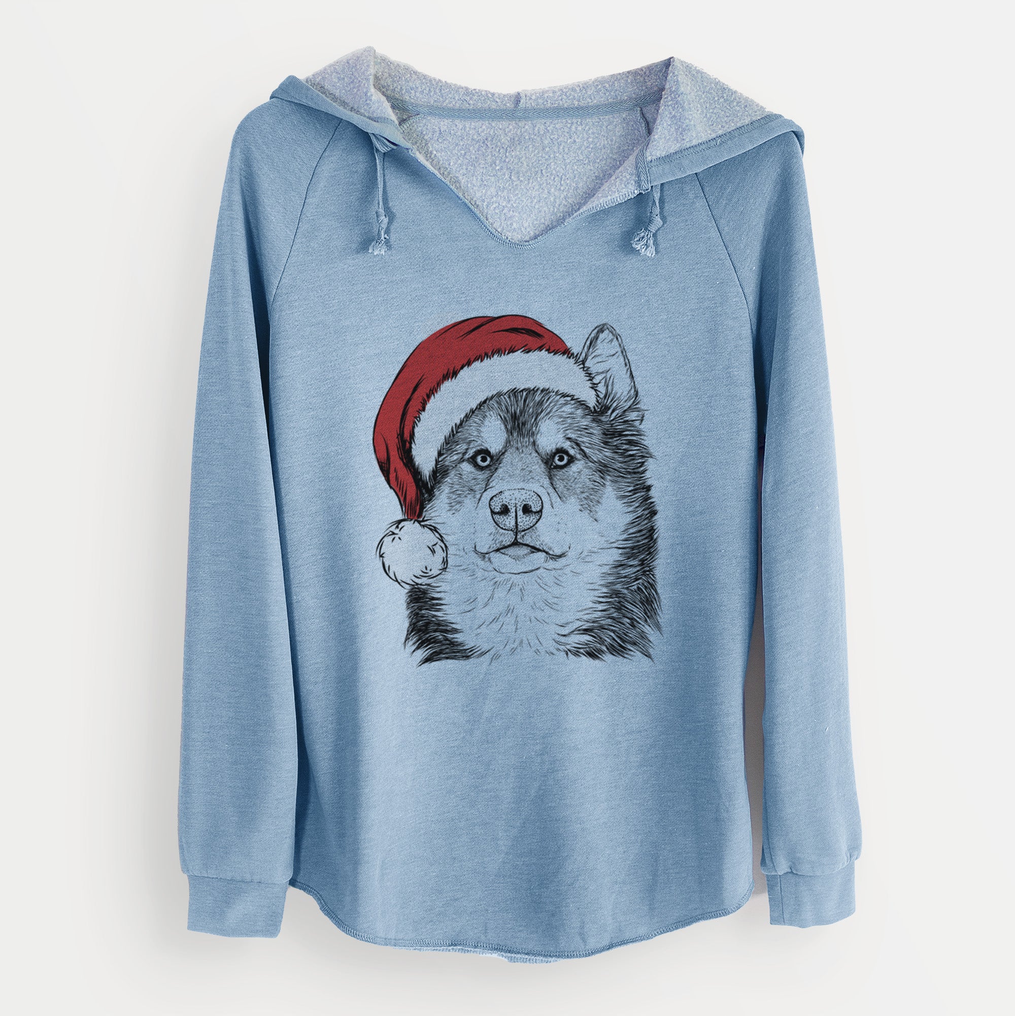 Santa Oskar the Canadian Eskimo Dog - Cali Wave Hooded Sweatshirt