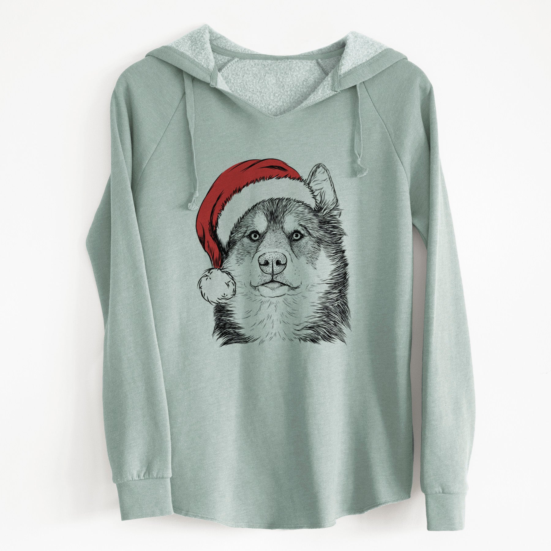 Santa Oskar the Canadian Eskimo Dog - Cali Wave Hooded Sweatshirt