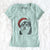 Santa Oskar the Canadian Eskimo Dog - Women's V-neck Shirt