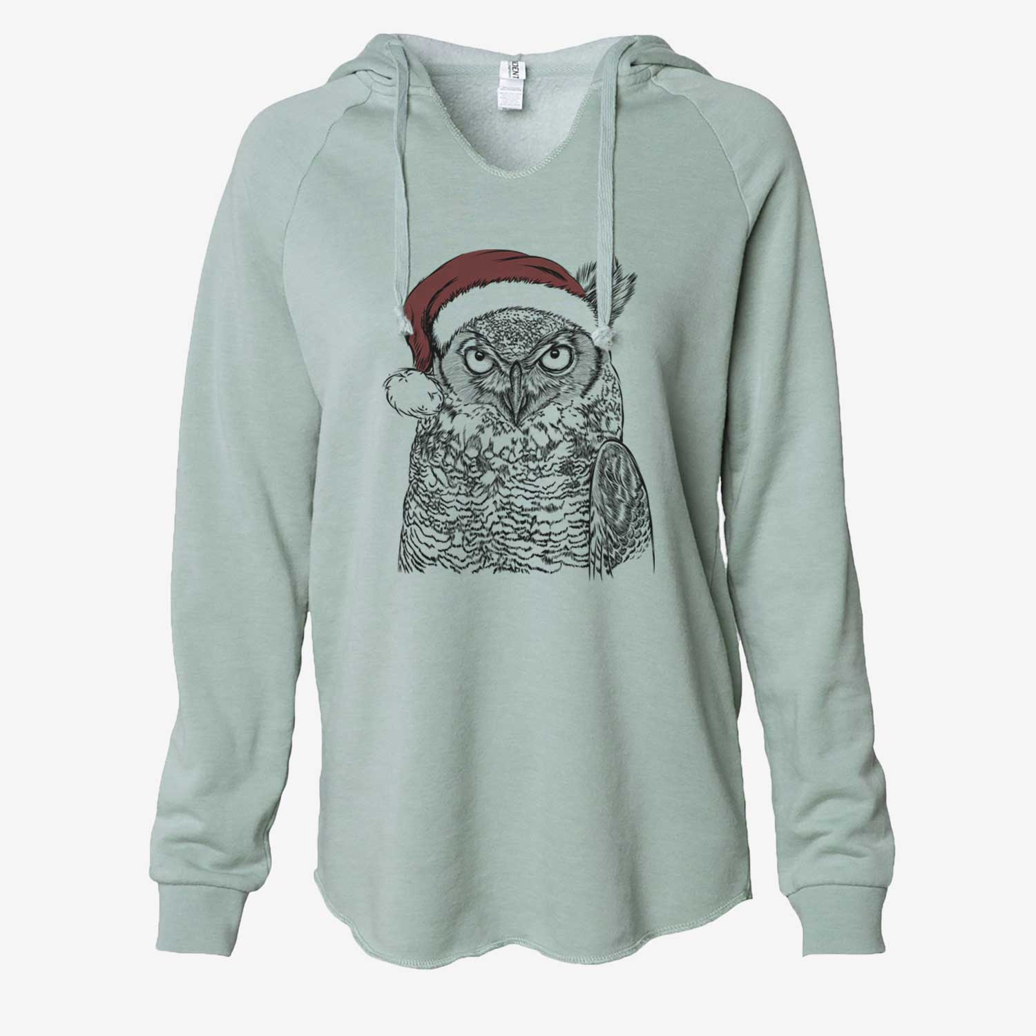 Ozwald the Grey Horned Owl - Cali Wave Hooded Sweatshirt