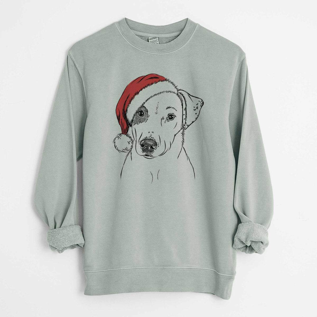 Santa P Pie the Mixed Breed - Unisex Pigment Dyed Crew Sweatshirt