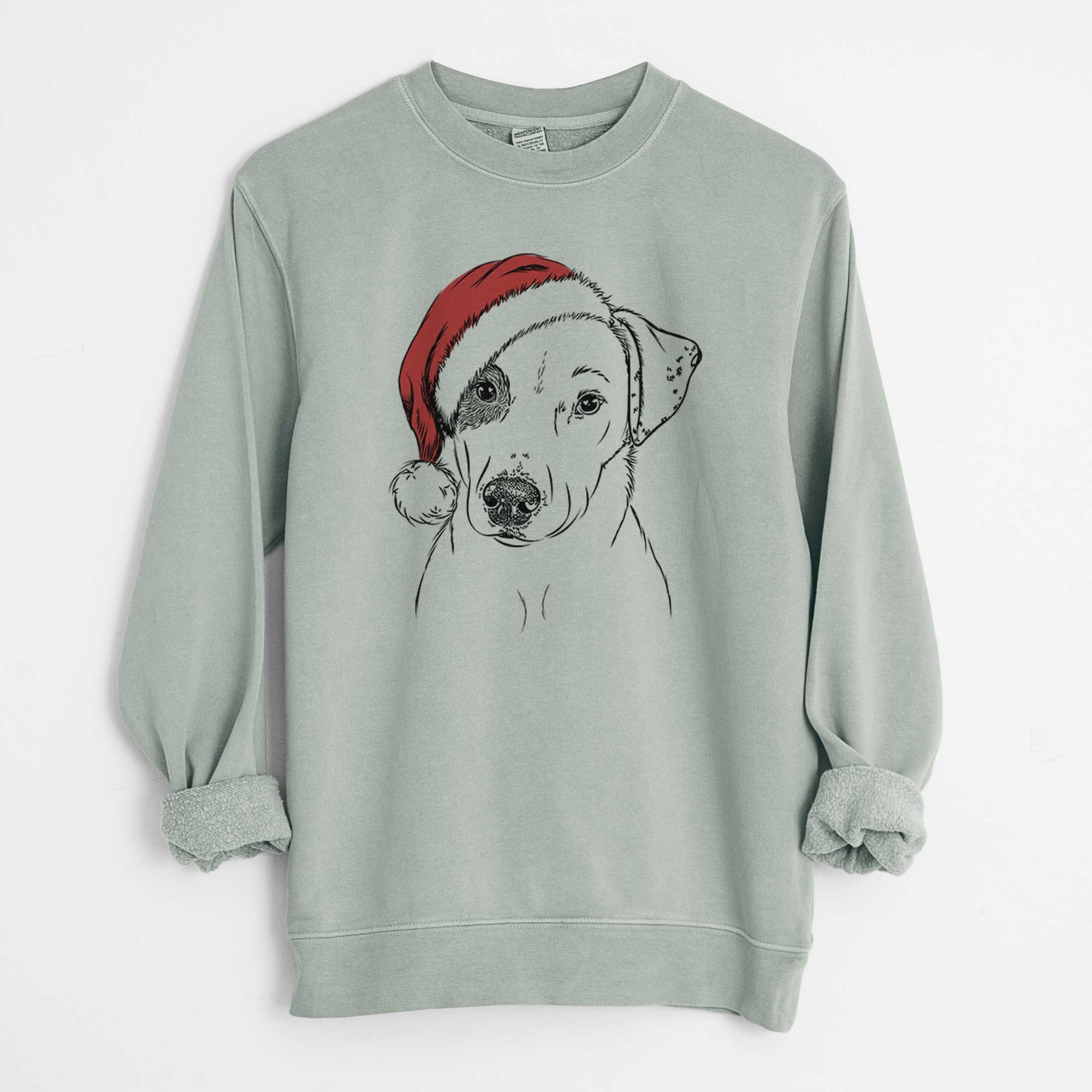 Santa P Pie the Mixed Breed - Unisex Pigment Dyed Crew Sweatshirt