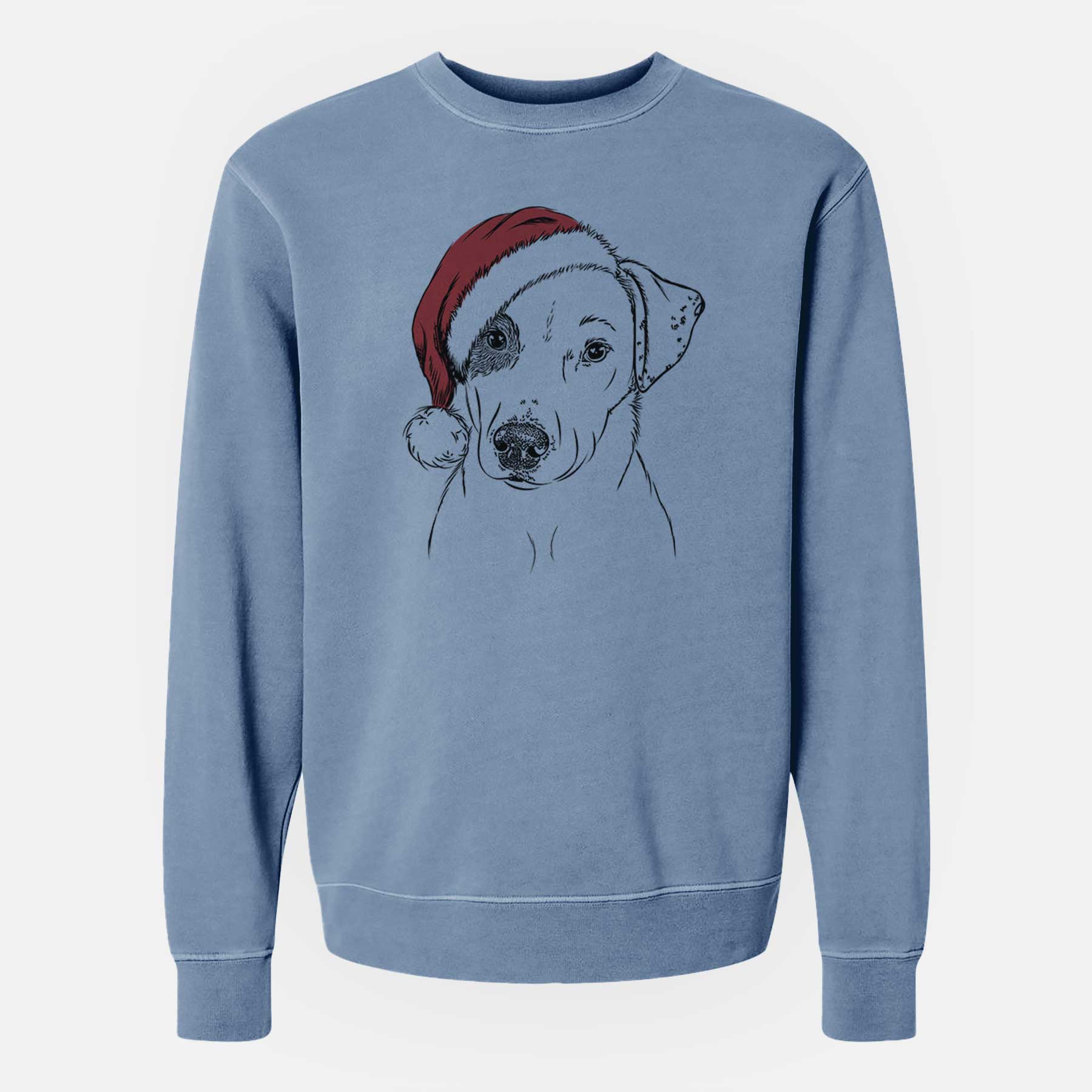 Santa P Pie the Mixed Breed - Unisex Pigment Dyed Crew Sweatshirt