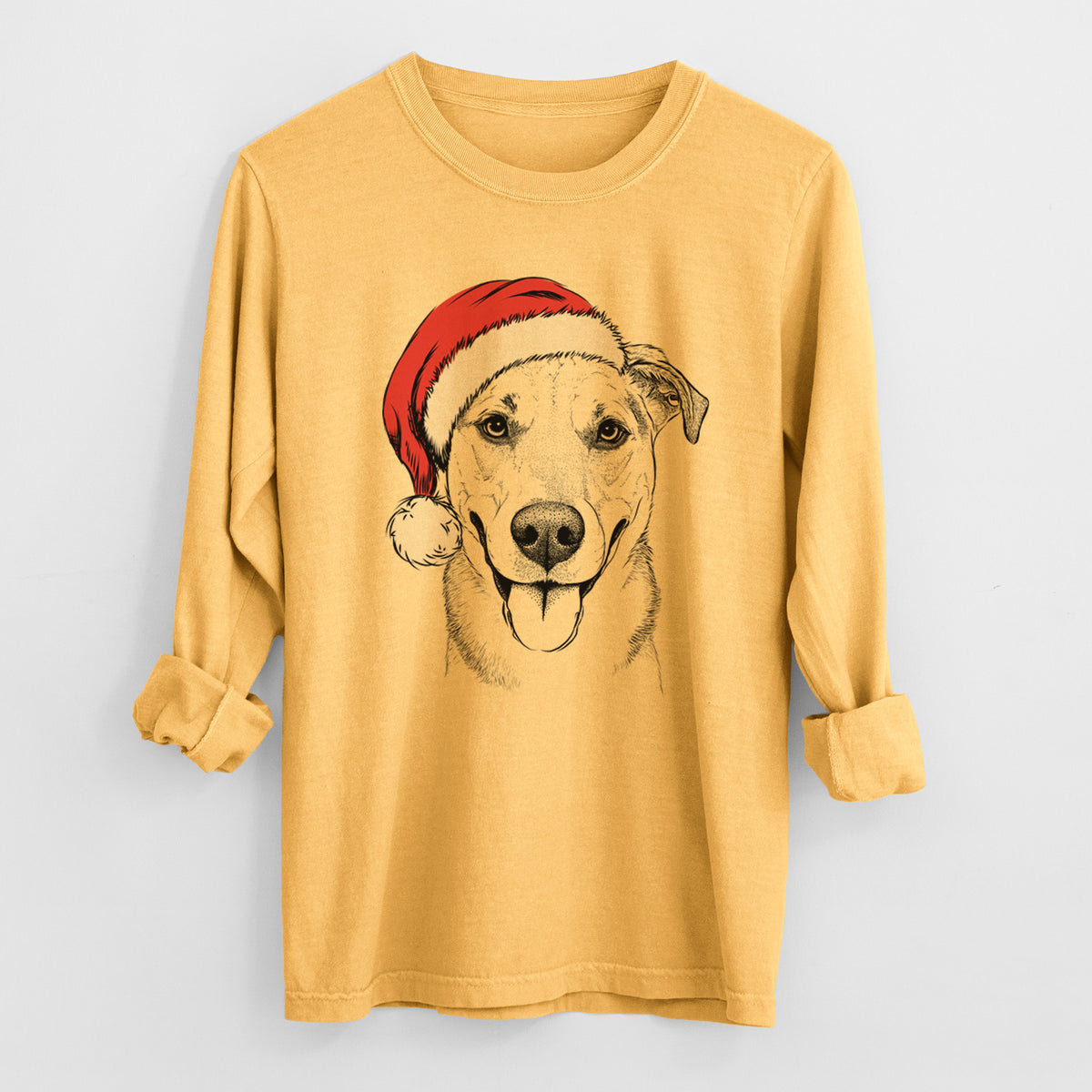 Santa Padre the Pitbull Mix - Heavyweight 100% Cotton Long Sleeve