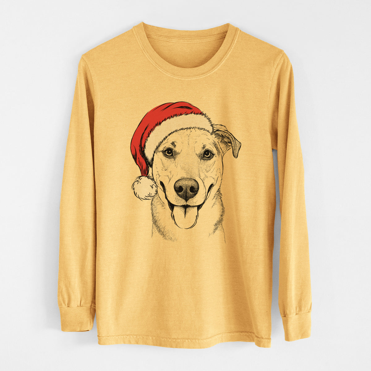 Santa Padre the Pitbull Mix - Heavyweight 100% Cotton Long Sleeve
