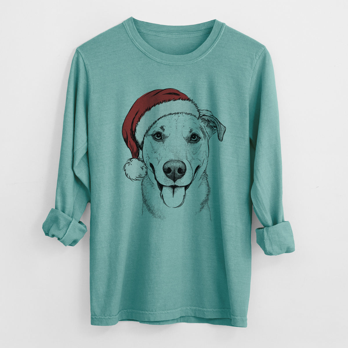 Santa Padre the Pitbull Mix - Heavyweight 100% Cotton Long Sleeve