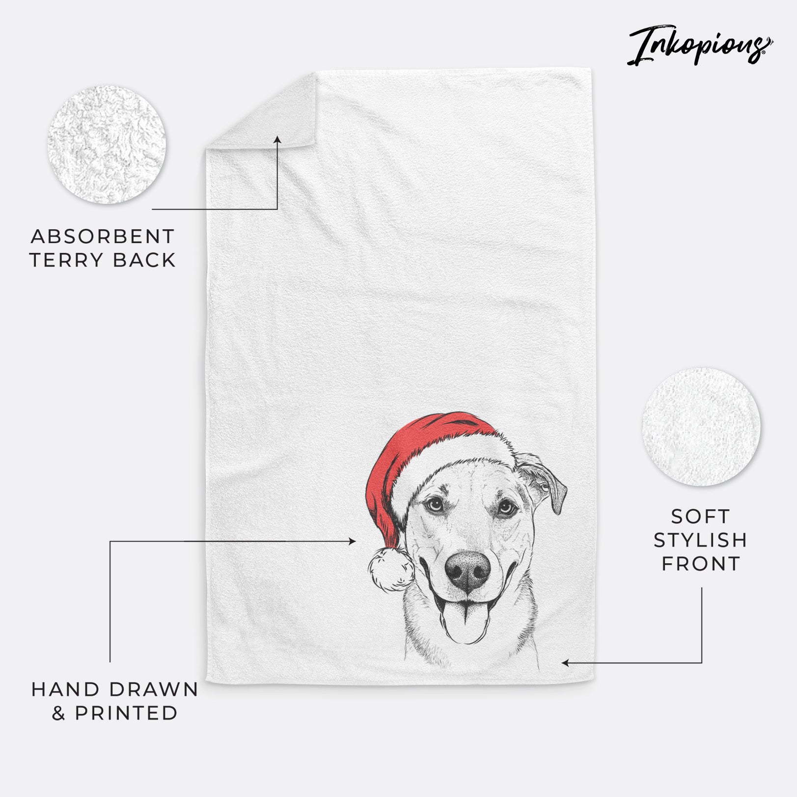 Padre the Pitbull Mix Decorative Hand Towel