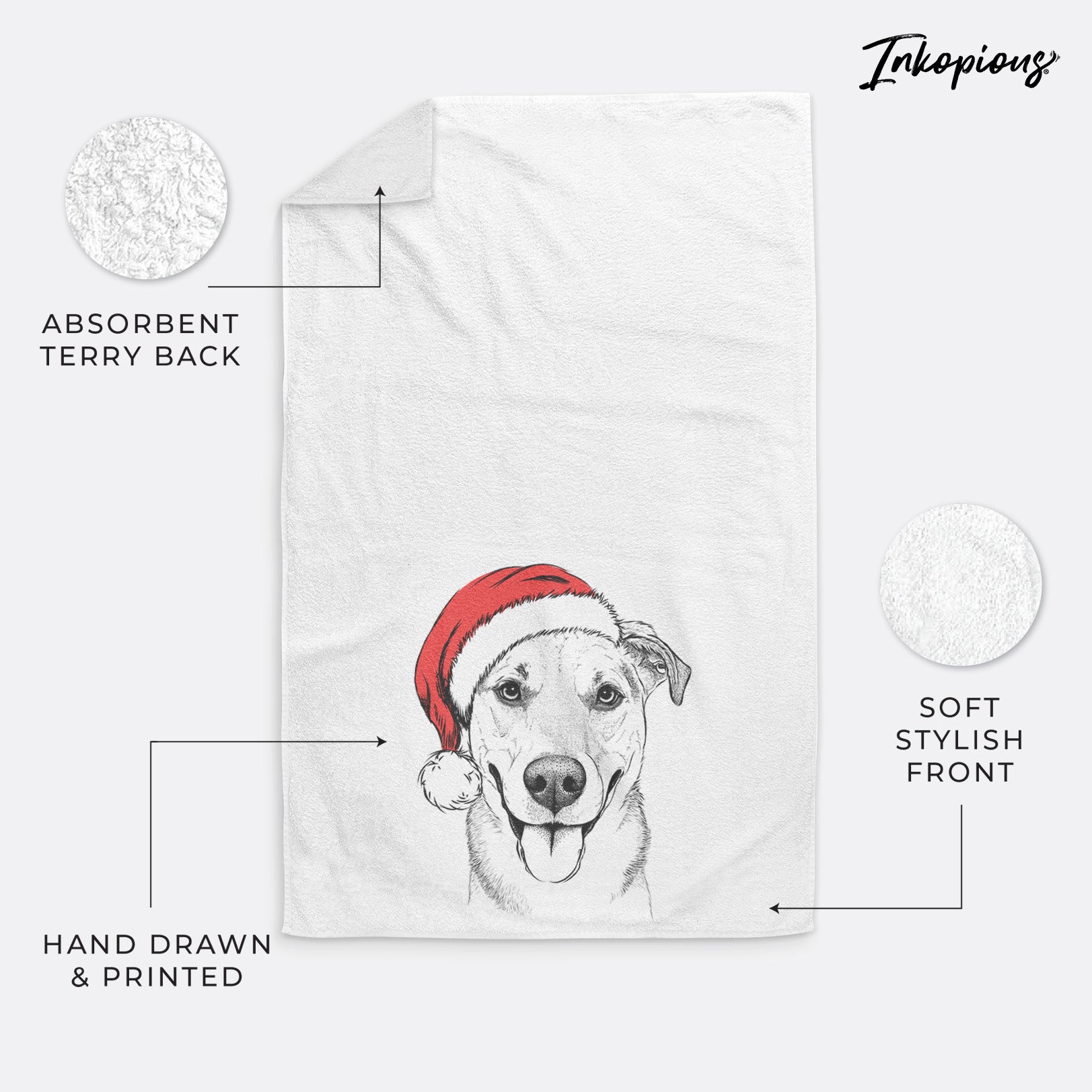 Padre the Pitbull Mix Decorative Hand Towel