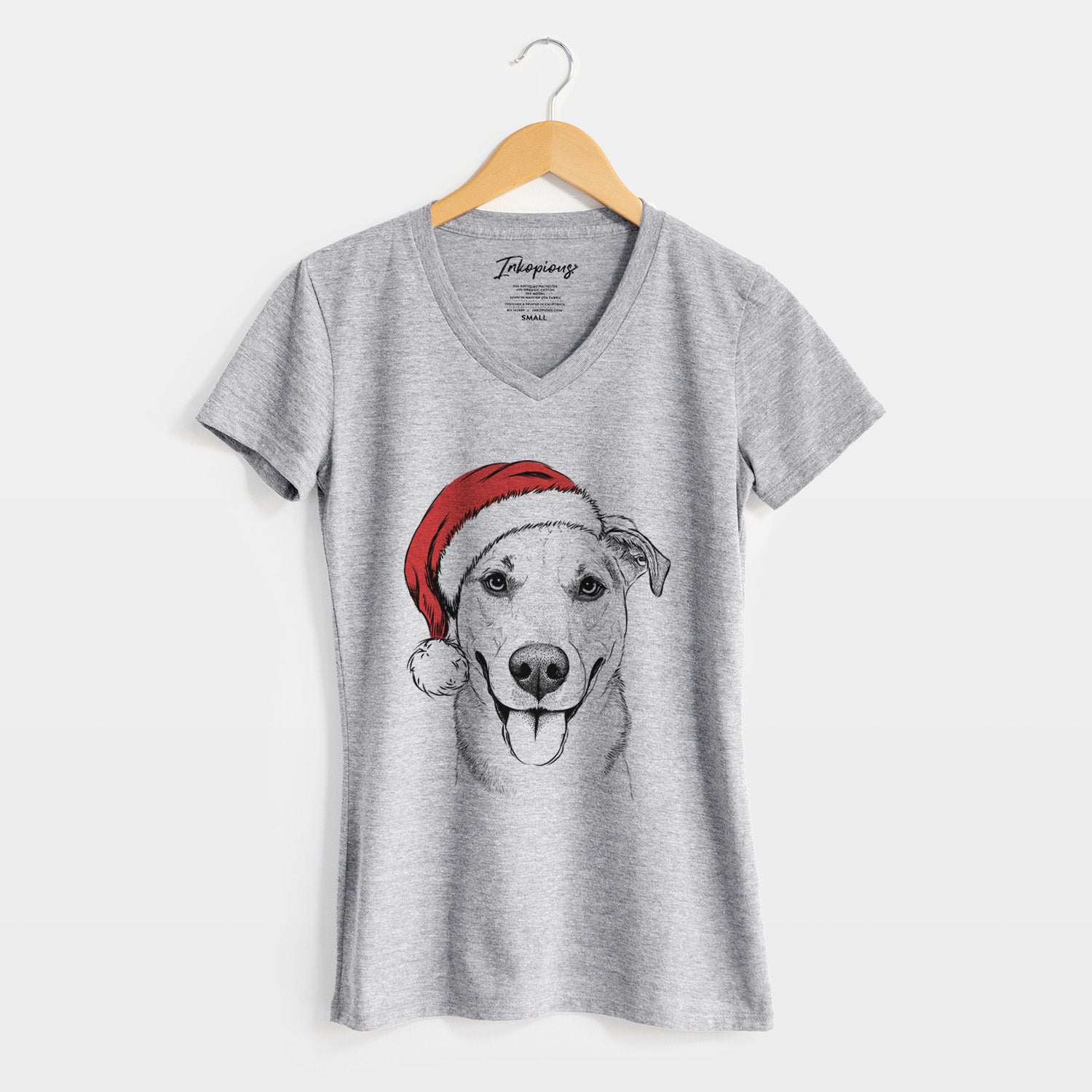 Santa Padre the Pitbull Mix - Women's Perfect V-neck Shirt