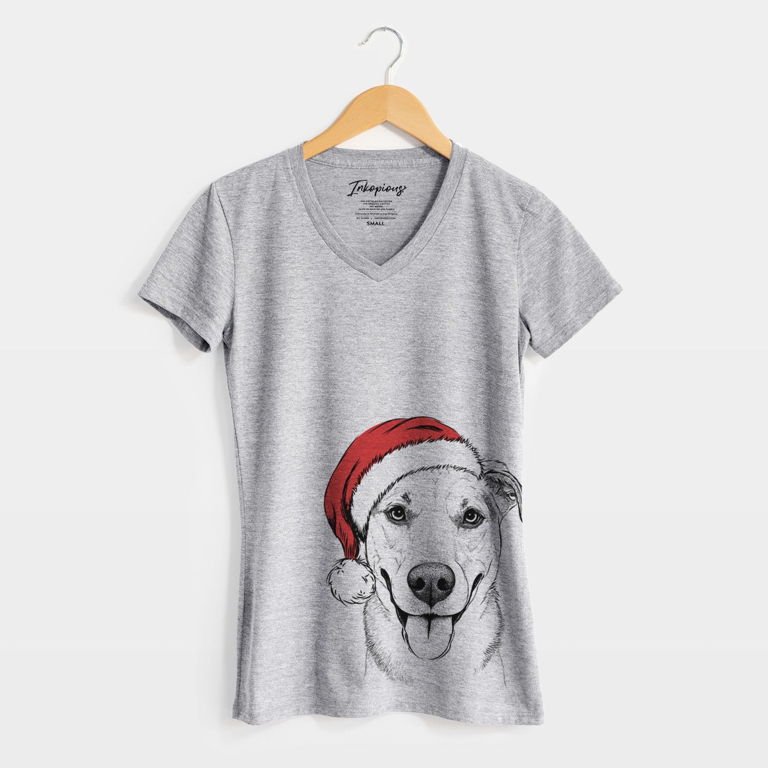 Santa Padre the Pitbull Mix - Women's Perfect V-neck Shirt