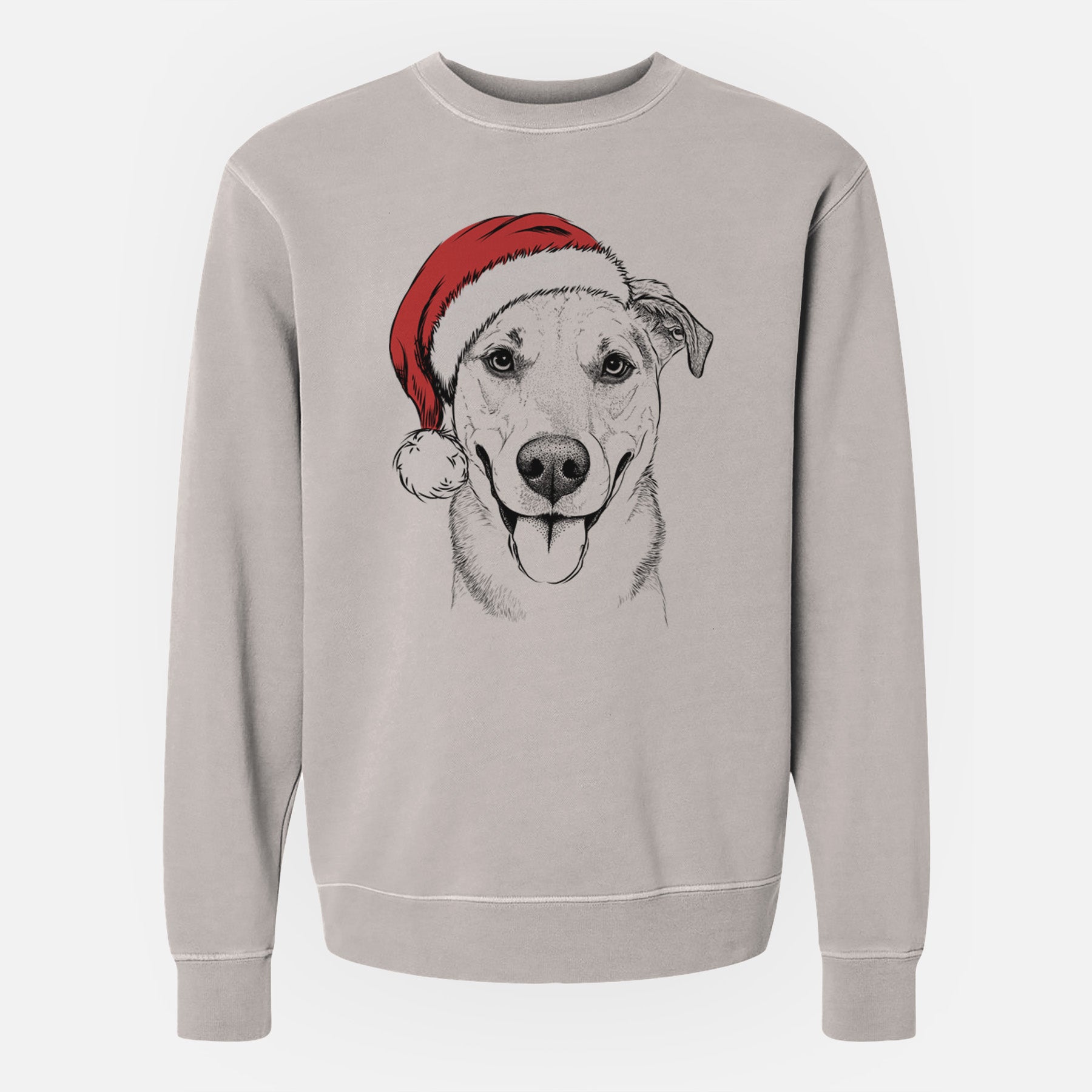 Santa Padre the Pitbull Mix - Unisex Pigment Dyed Crew Sweatshirt