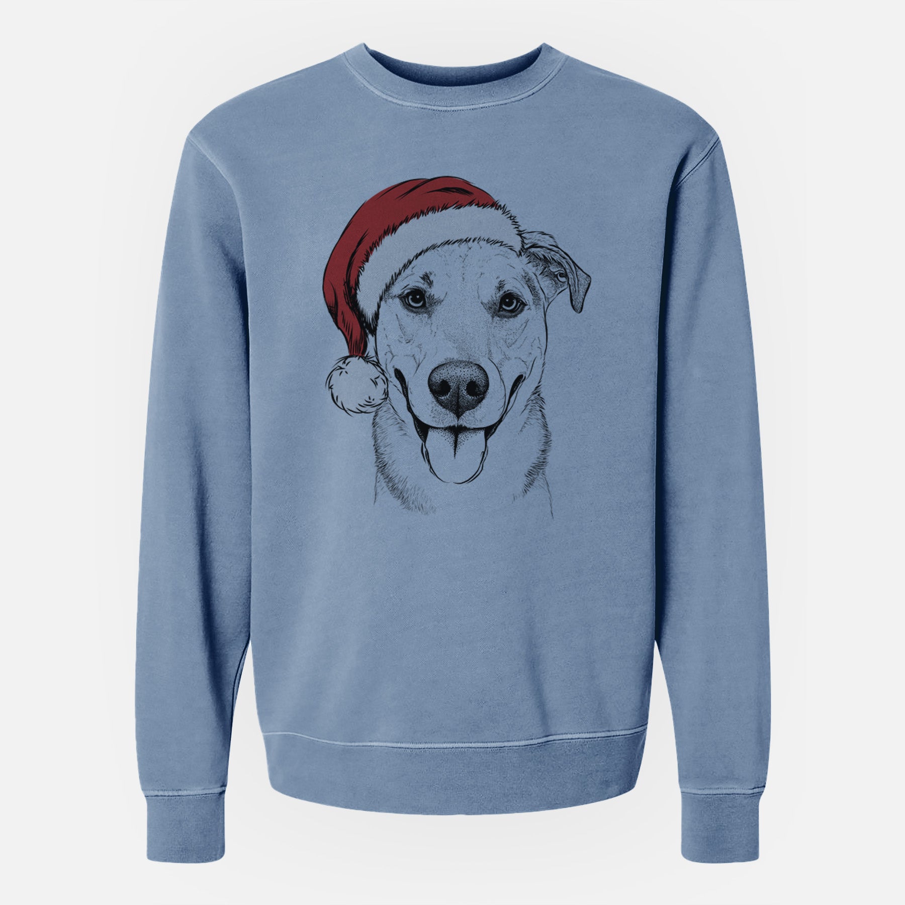 Santa Padre the Pitbull Mix - Unisex Pigment Dyed Crew Sweatshirt